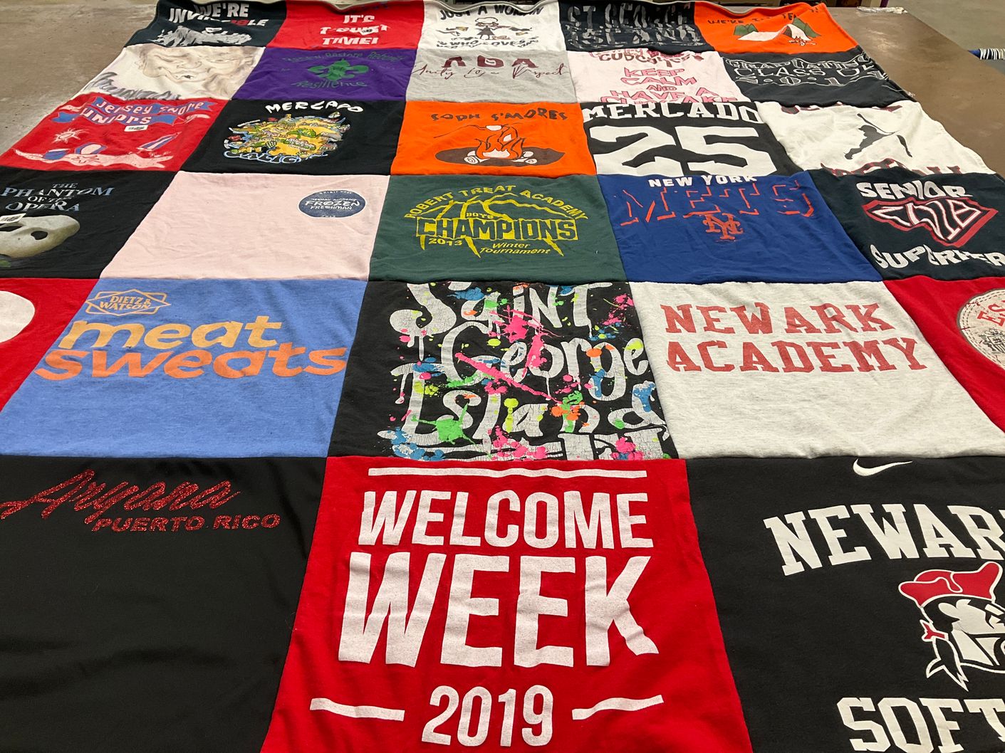 T-shirt quilt featuring new york mets by Aryana from FL