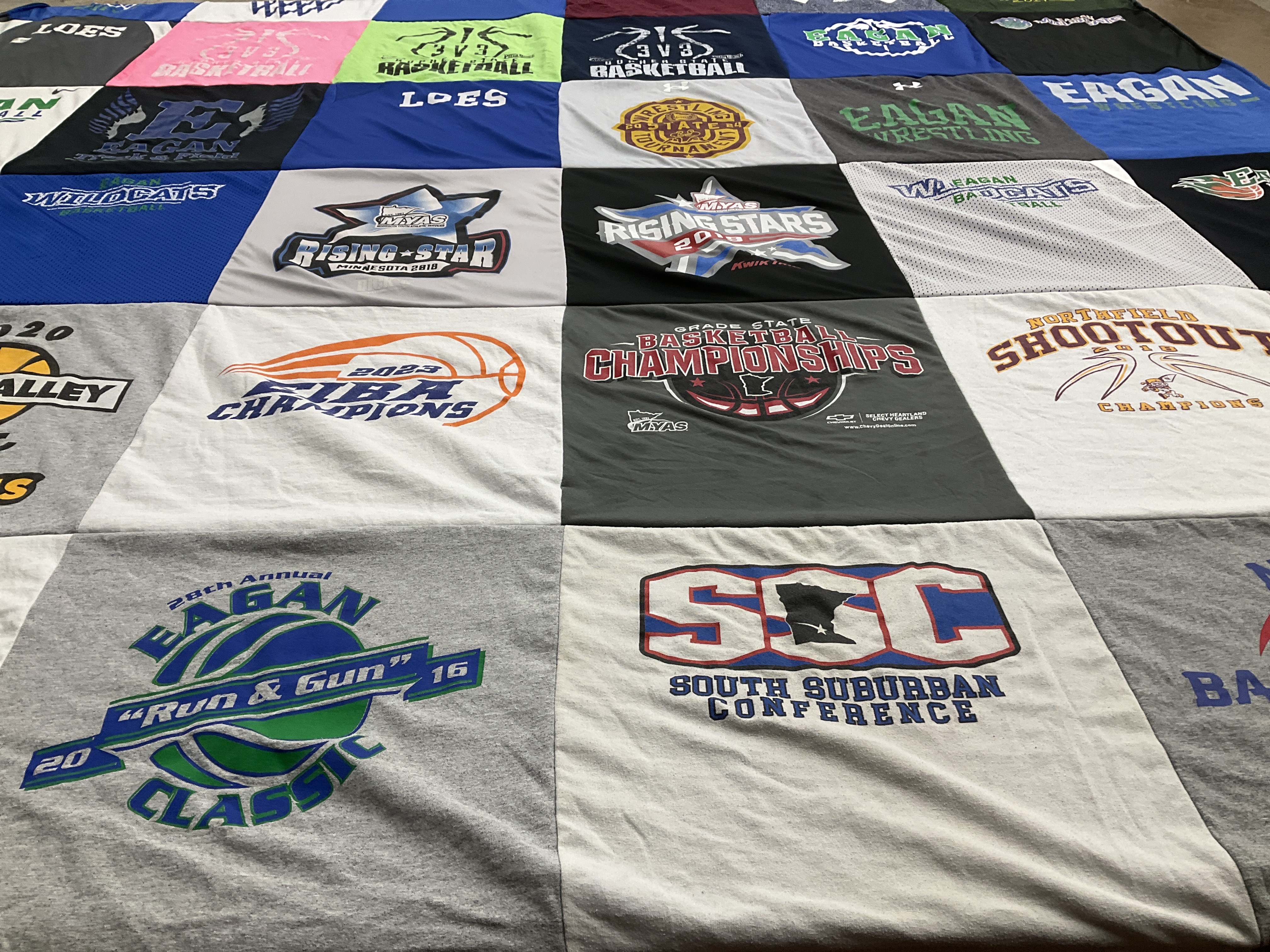 T-shirt quilt from eagan high school by Jennifer from MN