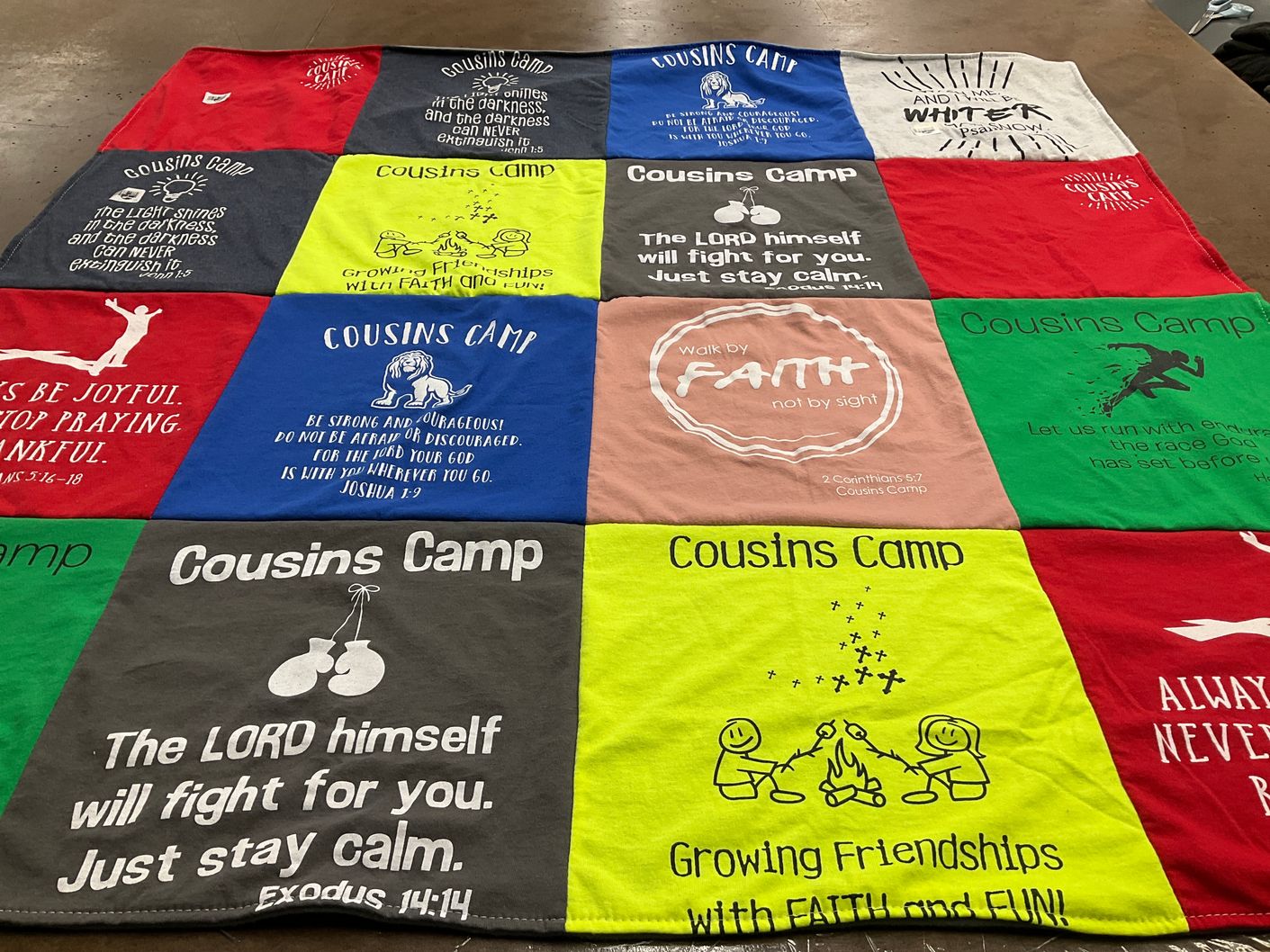 T-shirt quilt with faith, friendship themes by Kimberly from NE