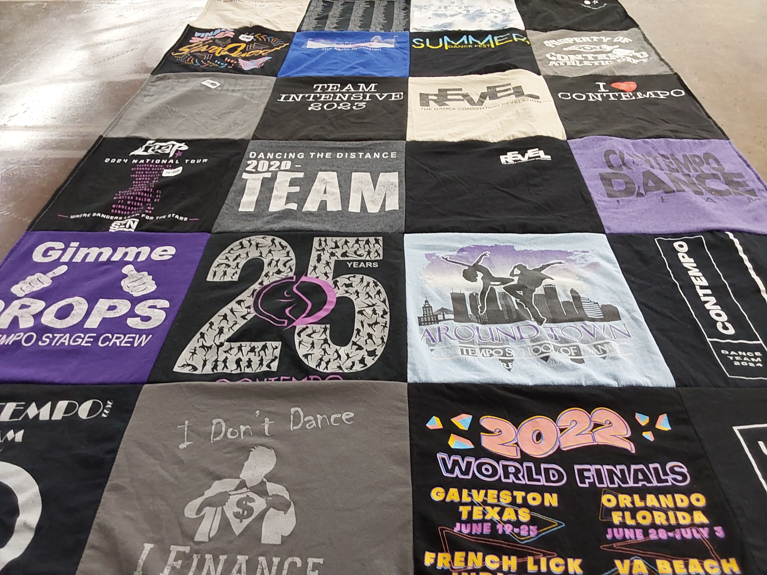 T-shirt quilt from tempo school of dance by Sandra from FL