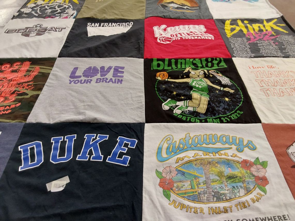 T-shirt quilt from duke university by Vanessa from CT