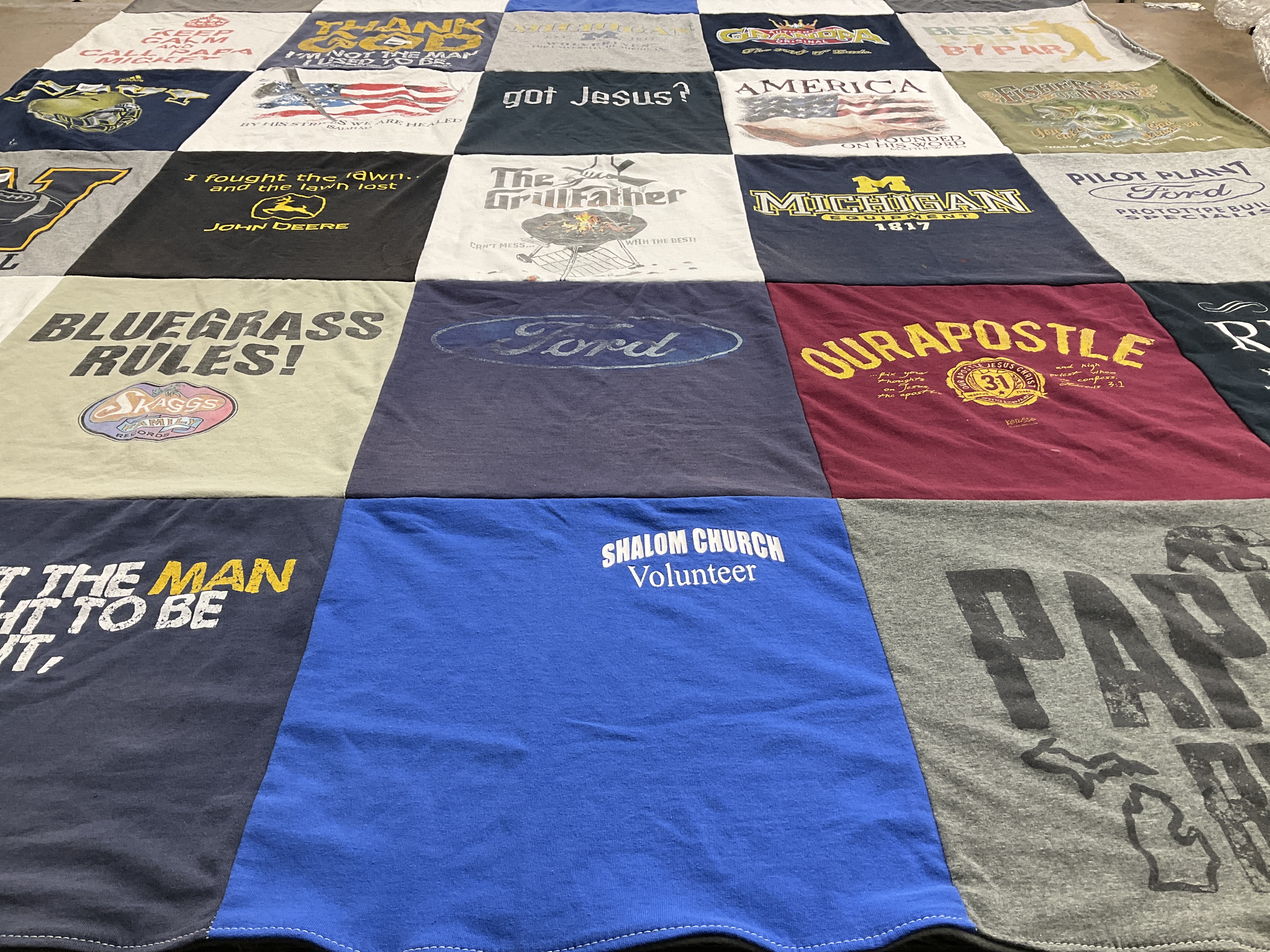 T-shirt quilt from michigan university by Christina from MI