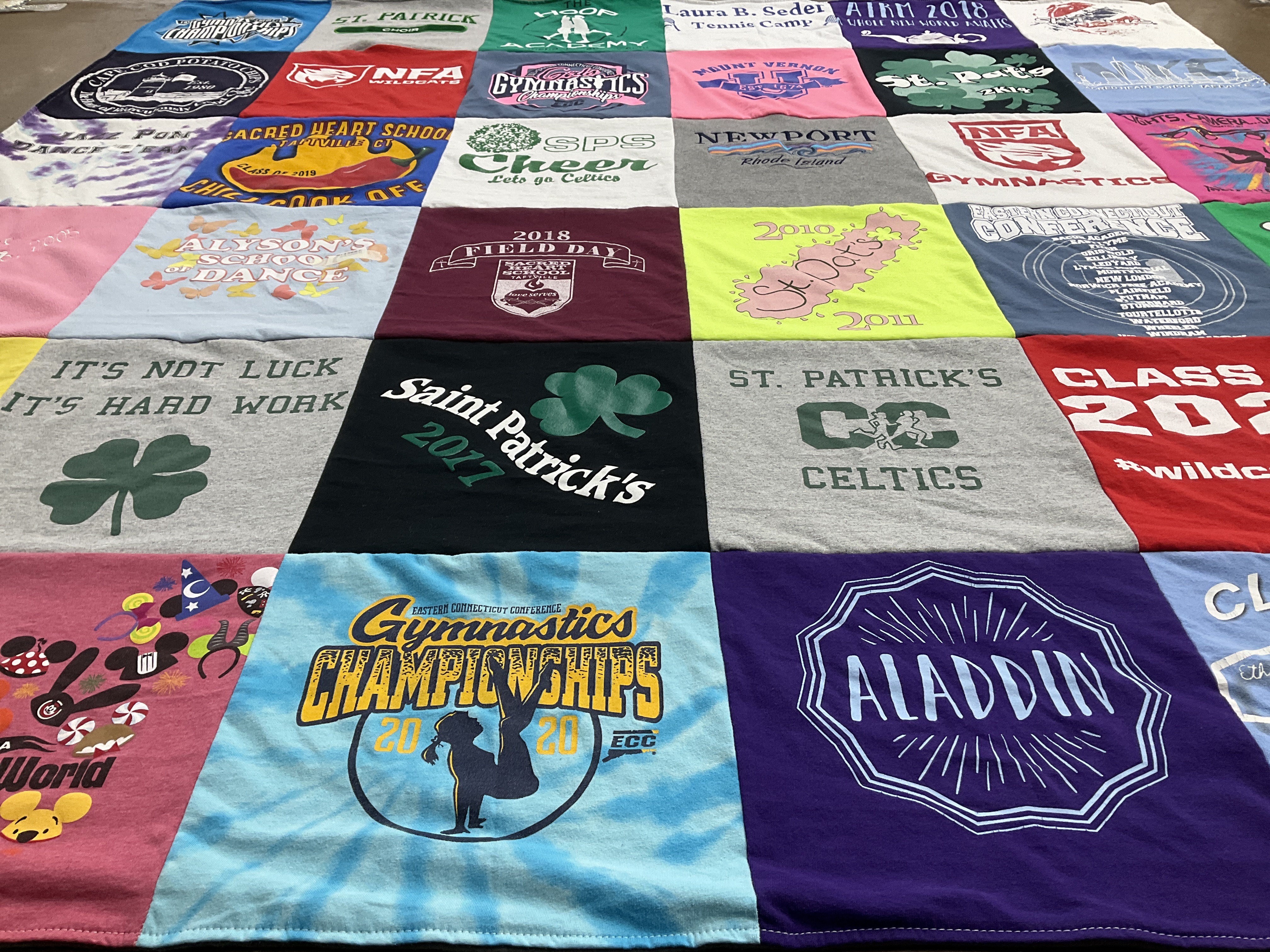 T-shirt quilt featuring celtics by Joni from CT