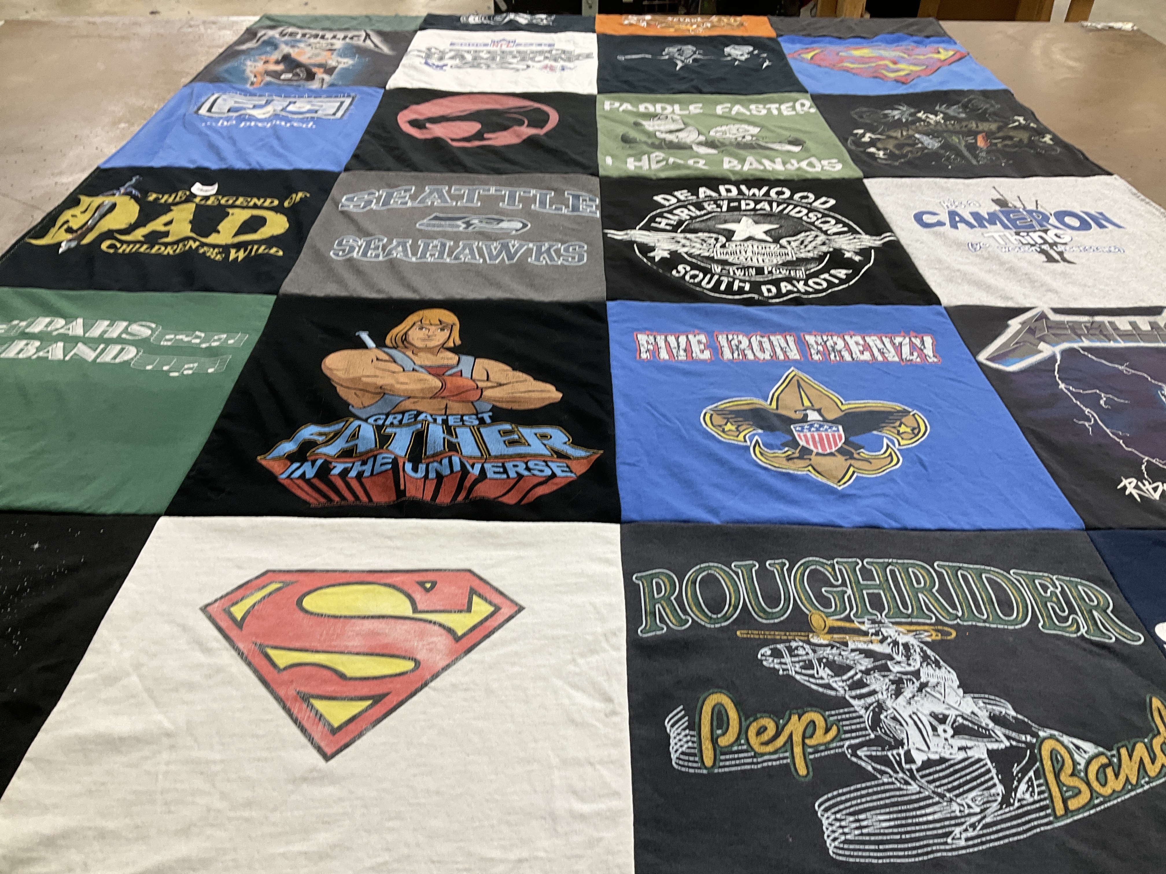 T-shirt quilt featuring seattle seahawks by Saavik from WA