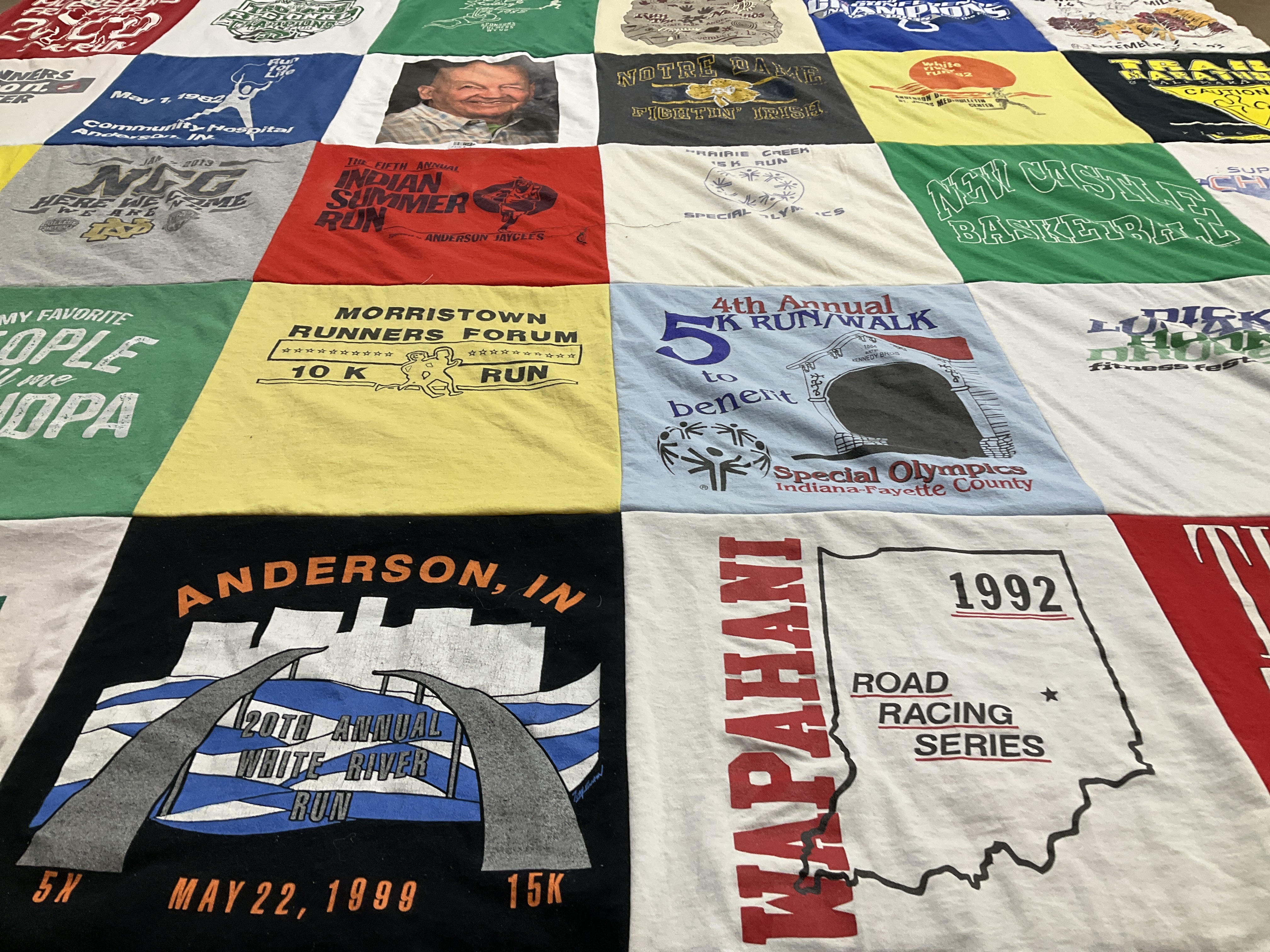 T-shirt quilt from notre dame university by Gina from IL