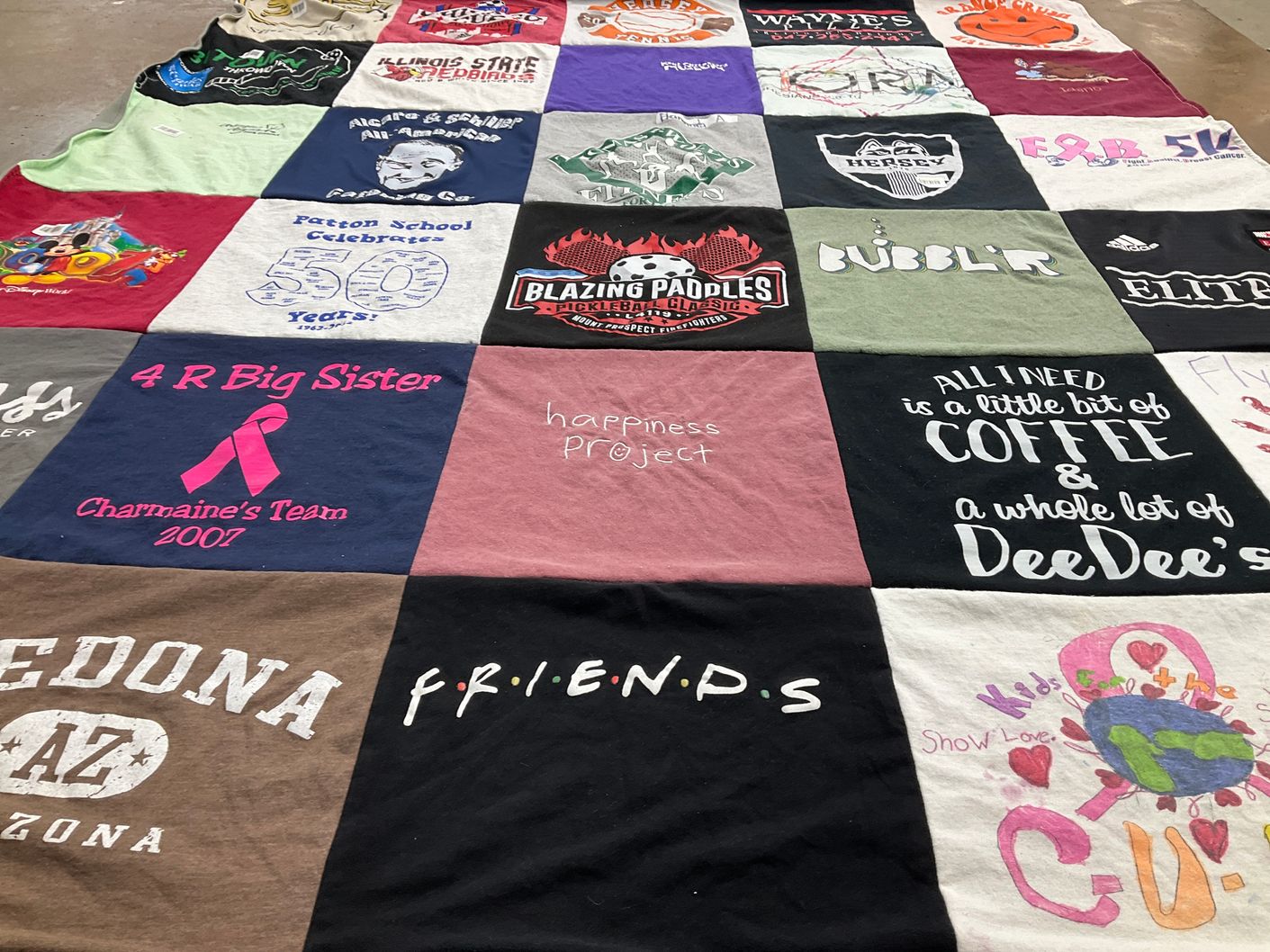 T-shirt quilt from patton school by SAMANTHA from IL