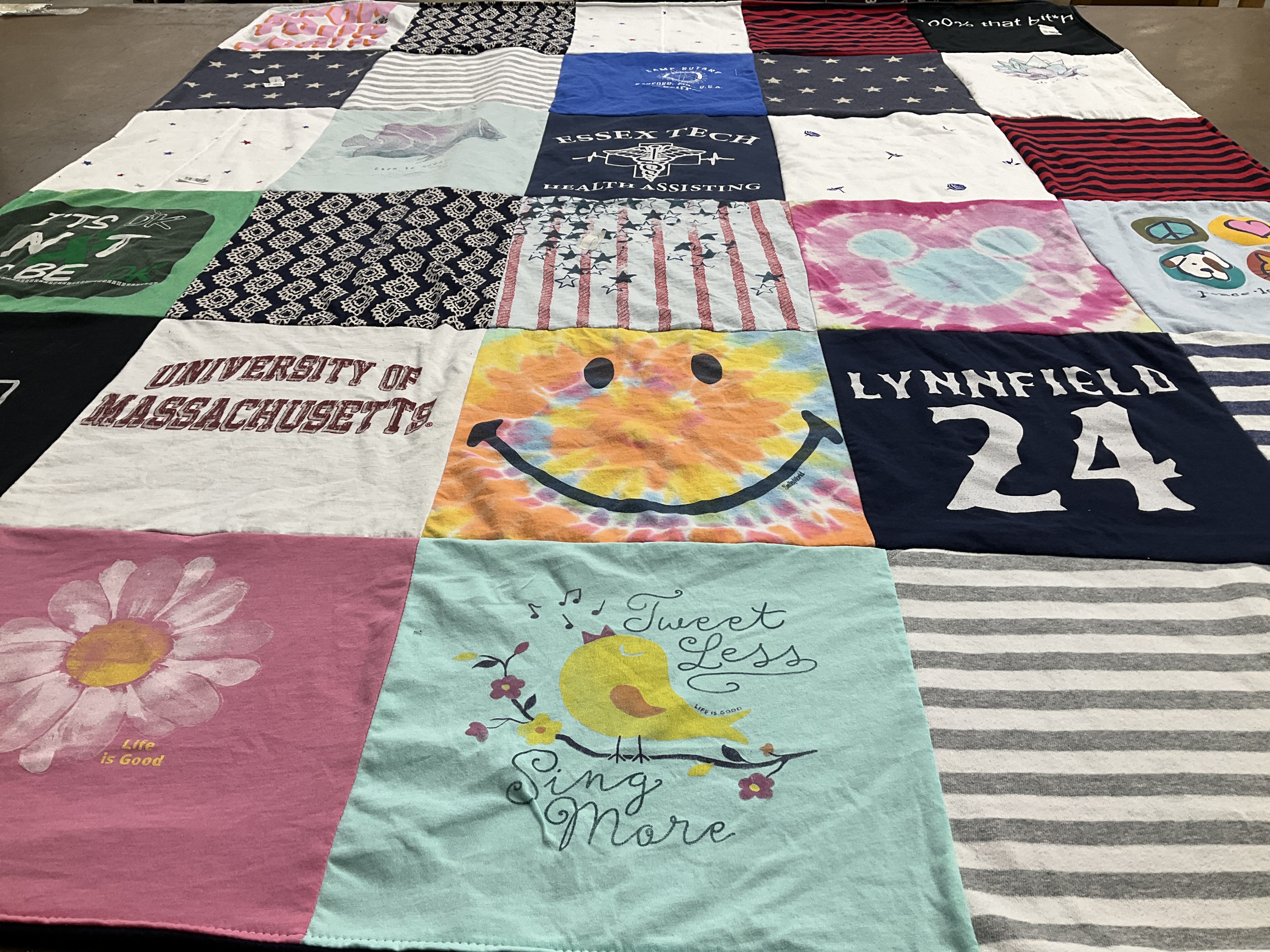 T-shirt quilt from university of massachusetts by Jamie from MA
