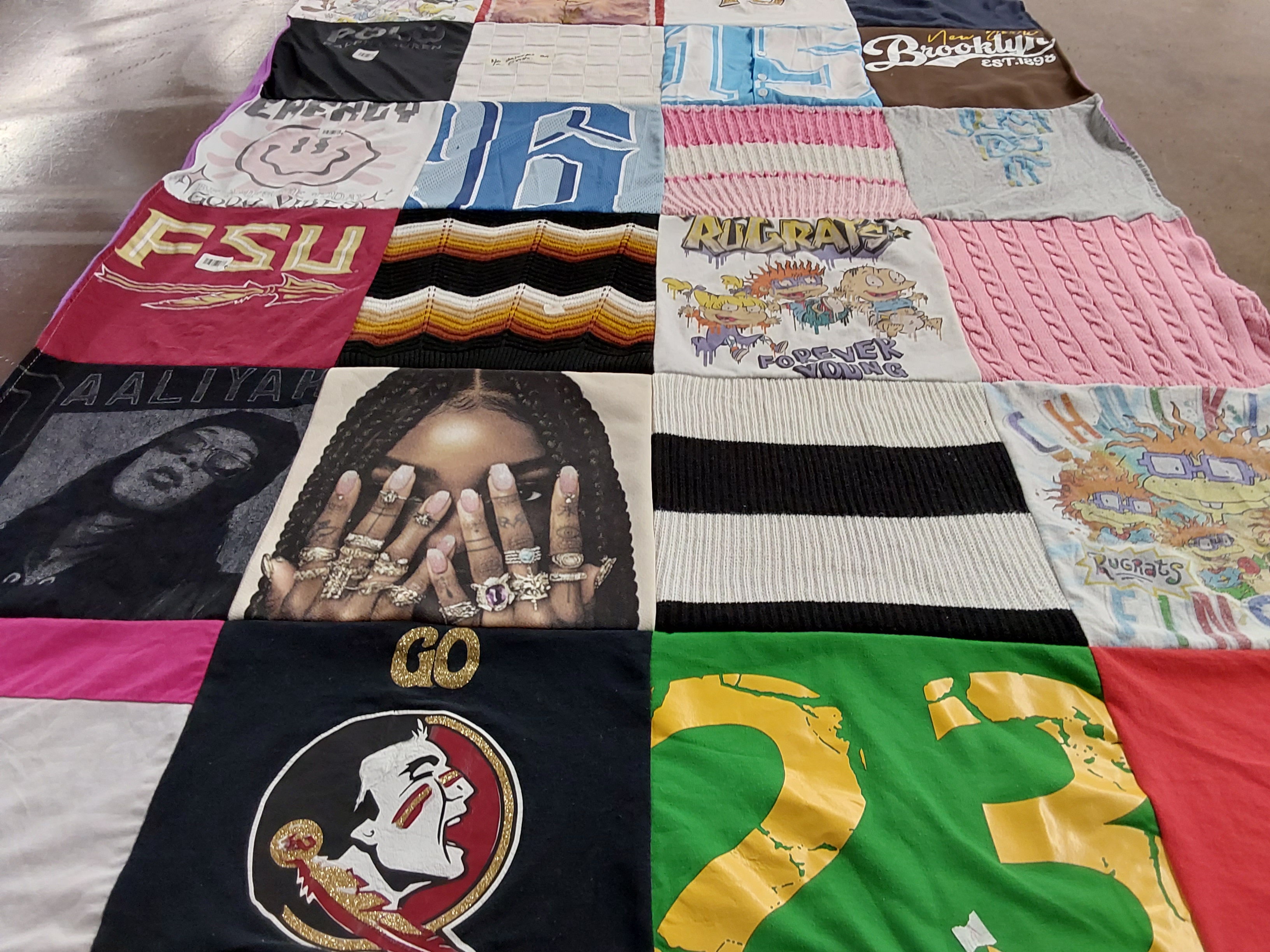 T-shirt quilt from florida state university by Jermaine from GA