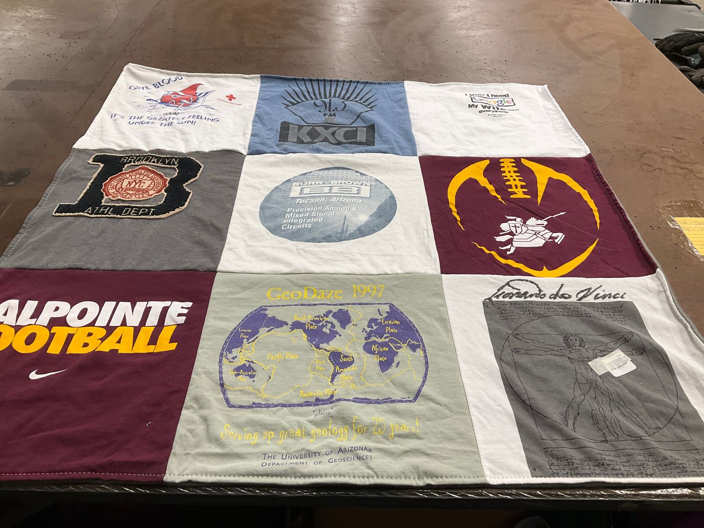 T-shirt quilt featuring alpo pointe football by Gayle from AZ