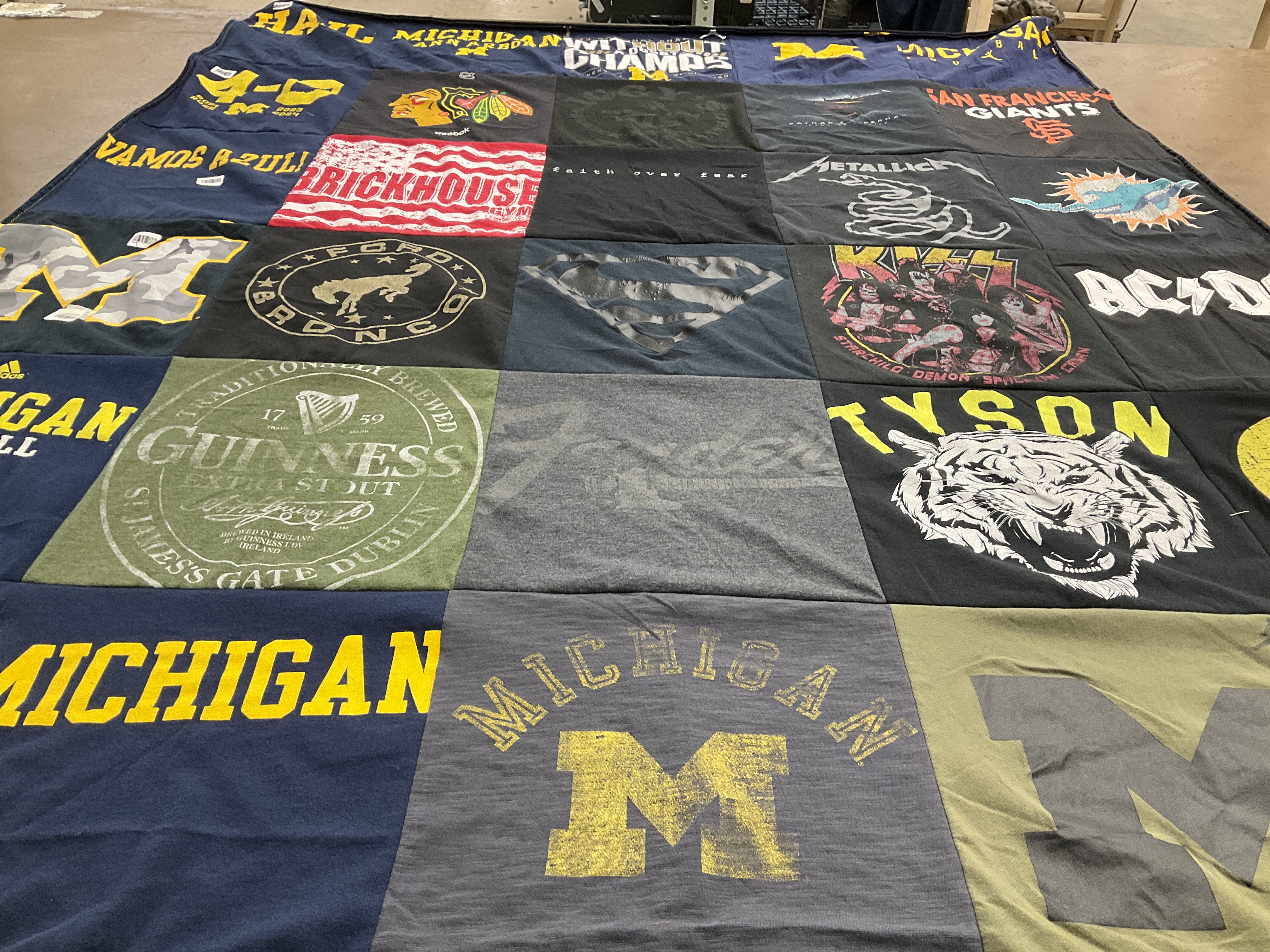 T-shirt quilt featuring university of michigan by SANDRA from TX