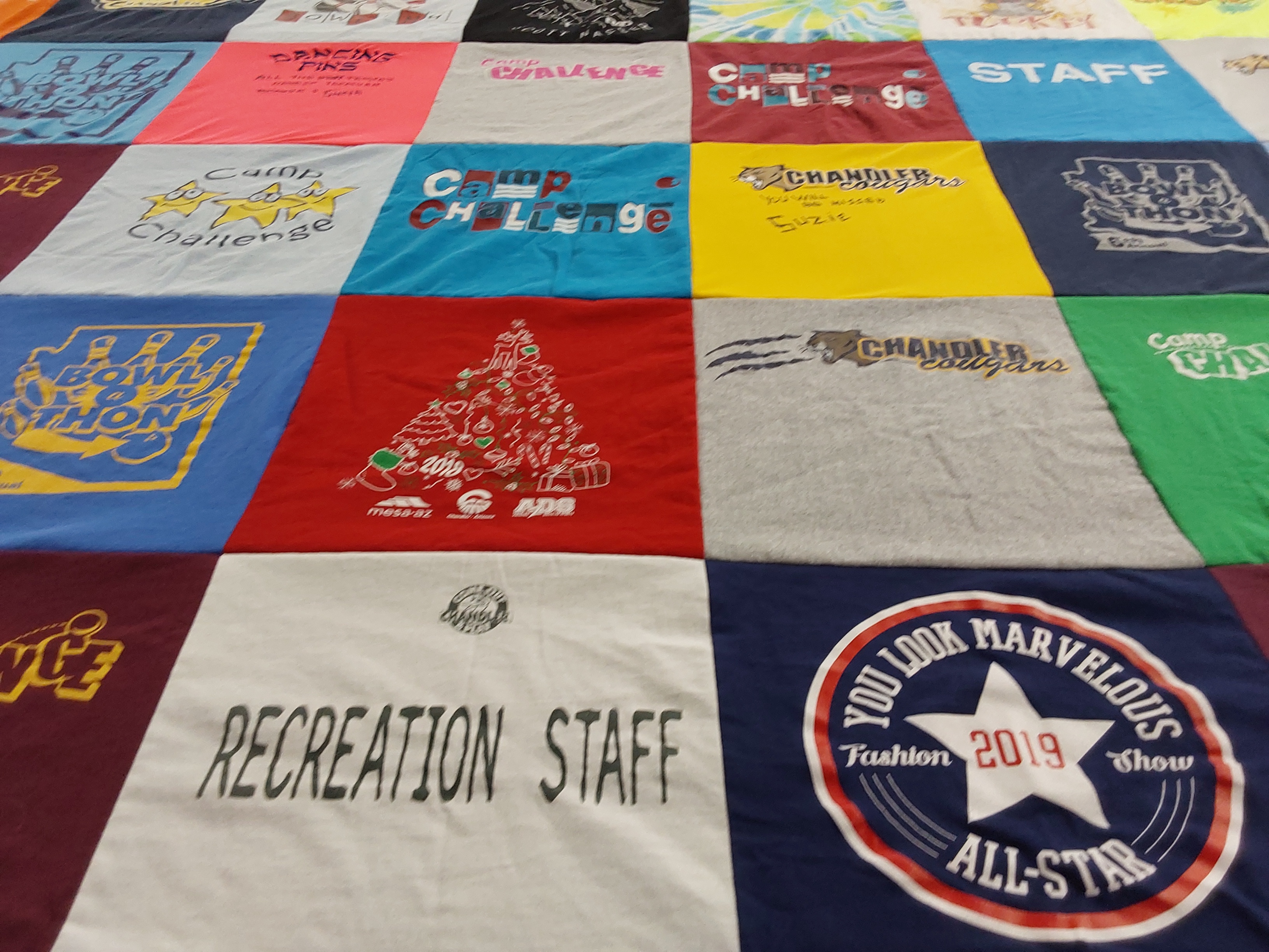 T-shirt quilt featuring chandler cougars by Betsy from AZ