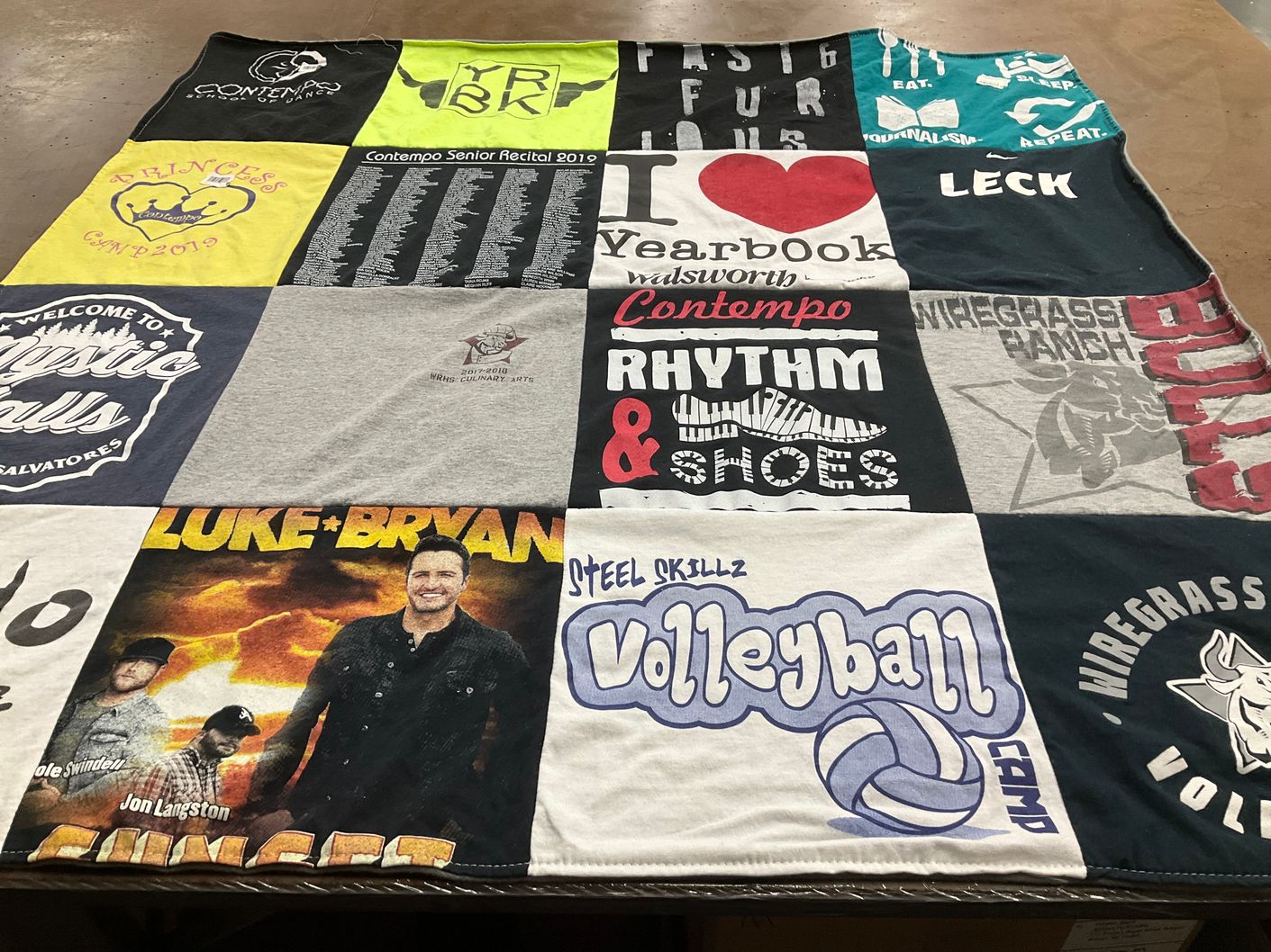 T-shirt quilt featuring wiregrass ranch volleyball by Sandra from FL