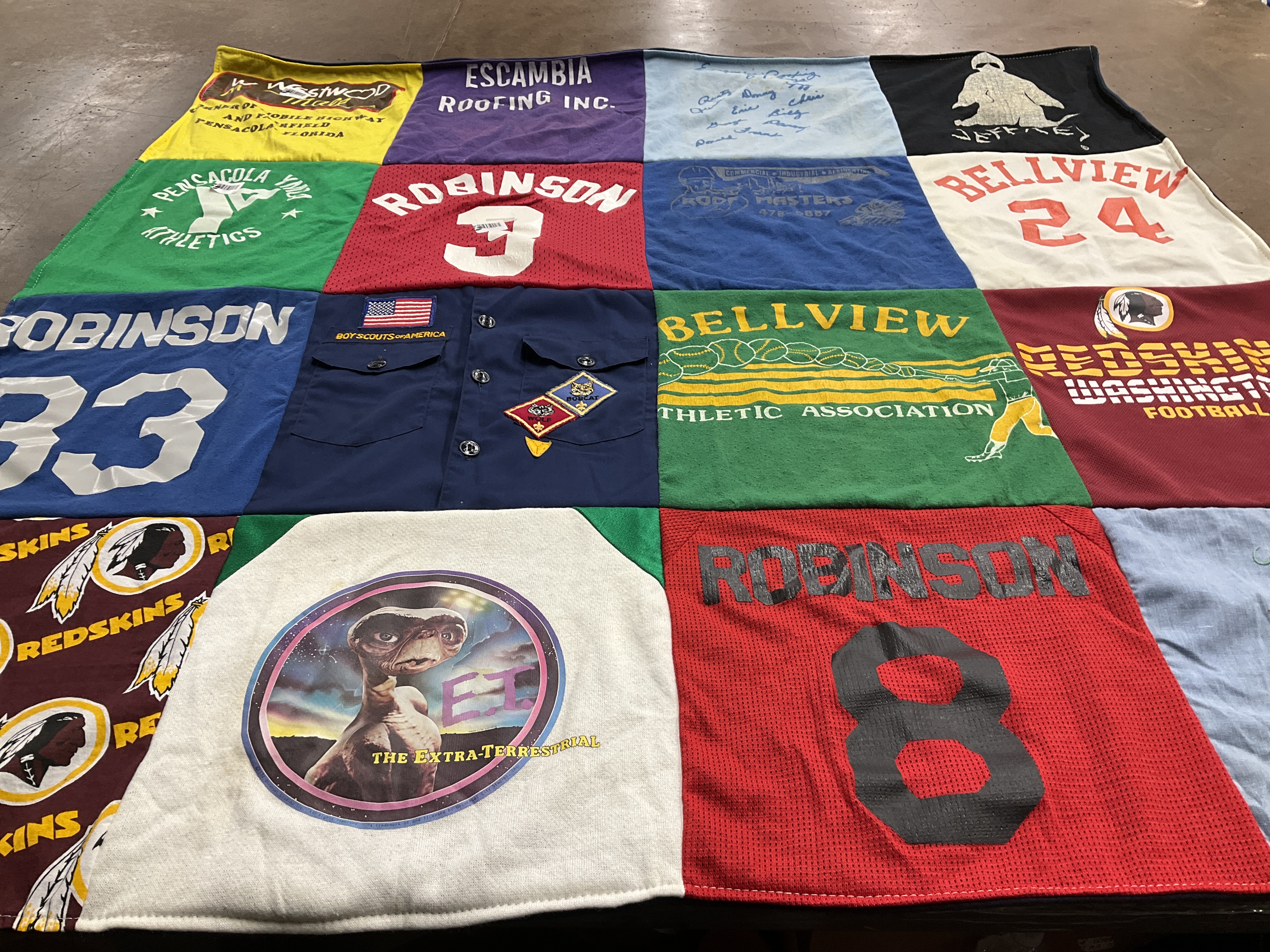 T-shirt quilt featuring washington redskins by Harriett from FL