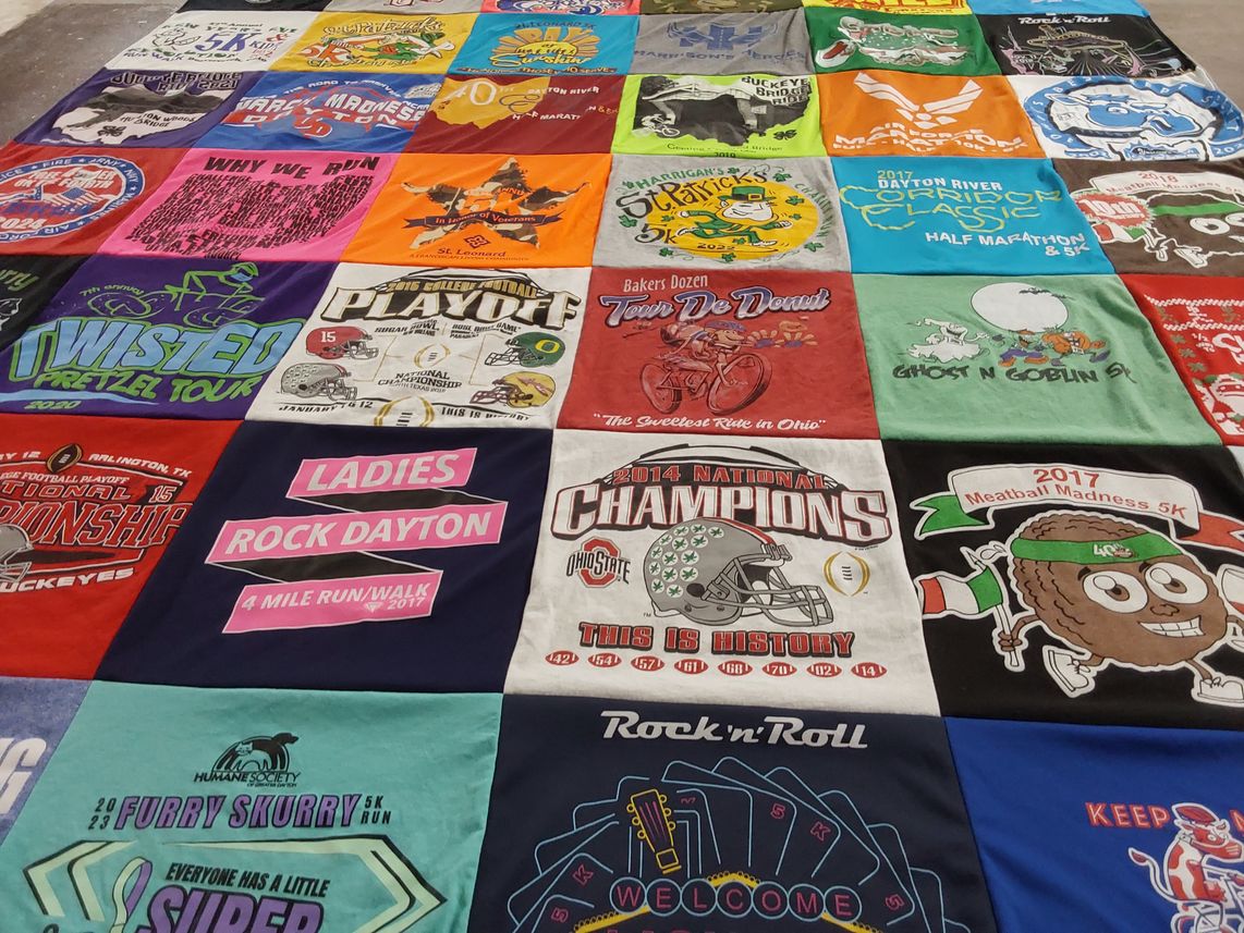 T-shirt quilt from ohio state university by Jody from OH