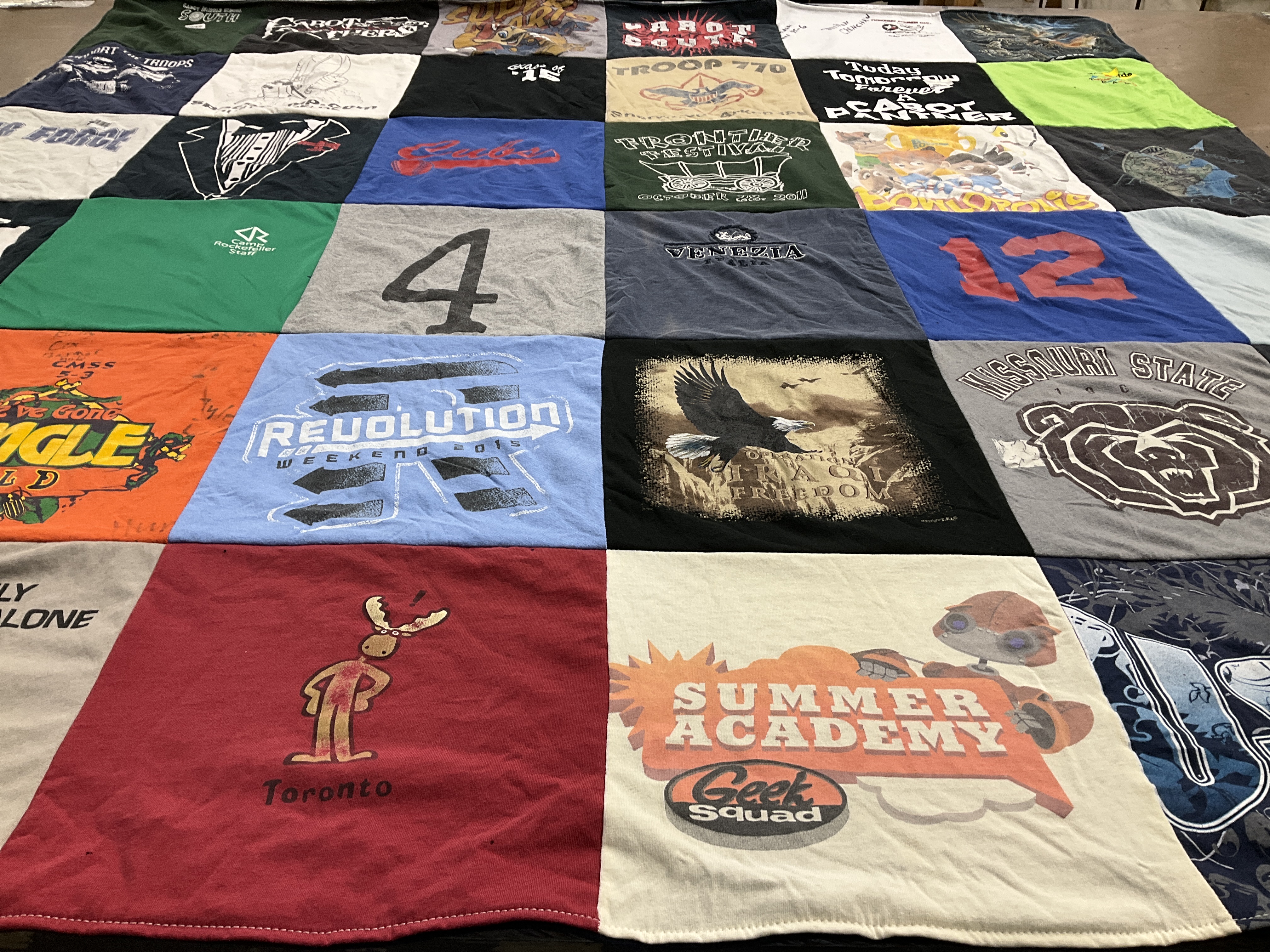 T-shirt quilt from missouri state university by Kelly from MO