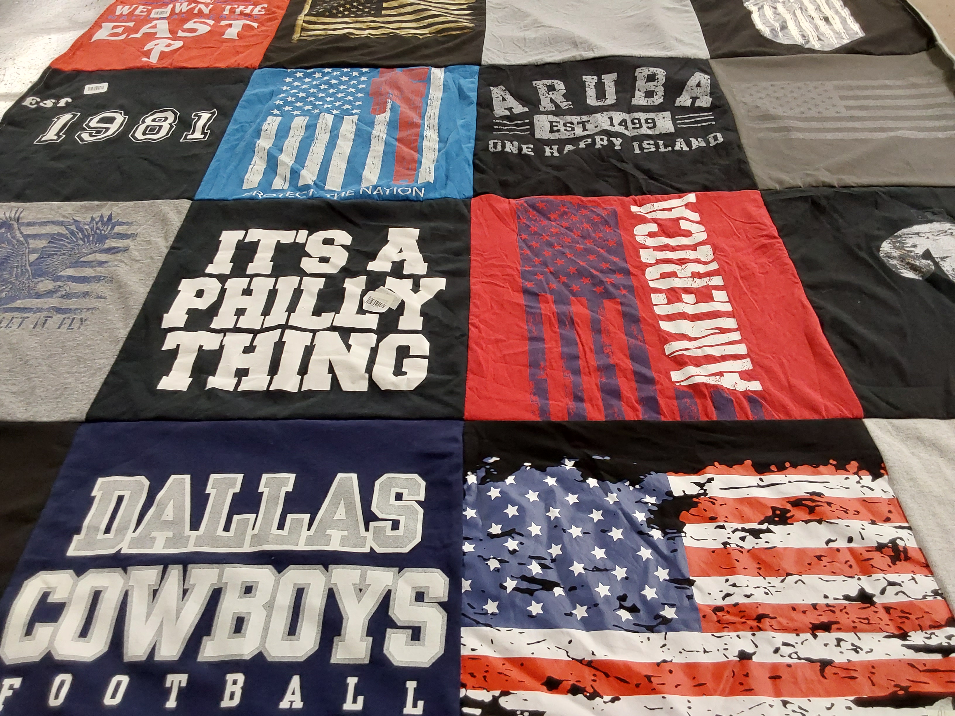 T-shirt quilt featuring dallas cowboys football by melissa from PA