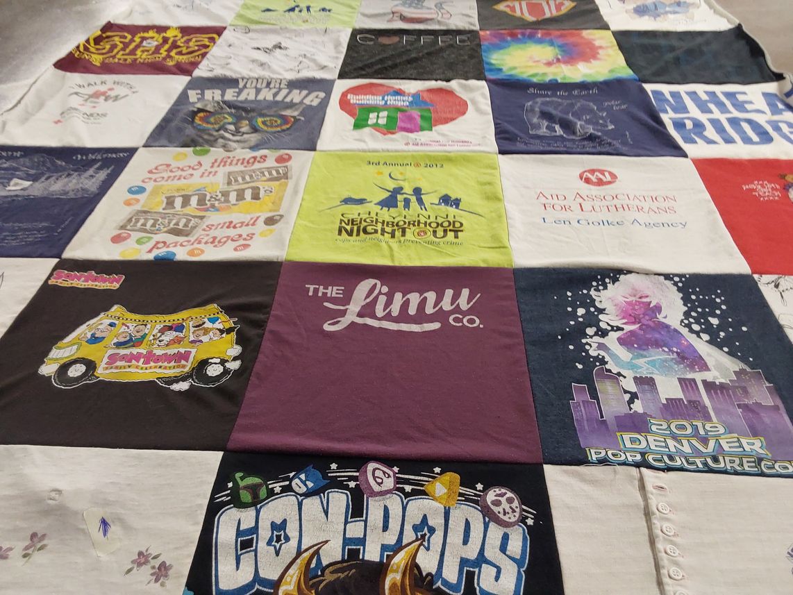 T-shirt quilt by Sherry from WY