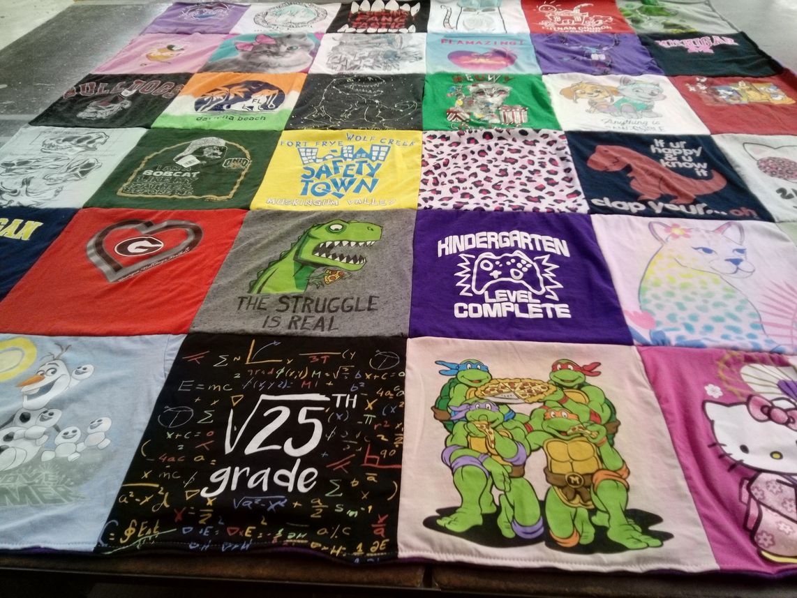 T-shirt quilt from fort frye high school by Terry from OH