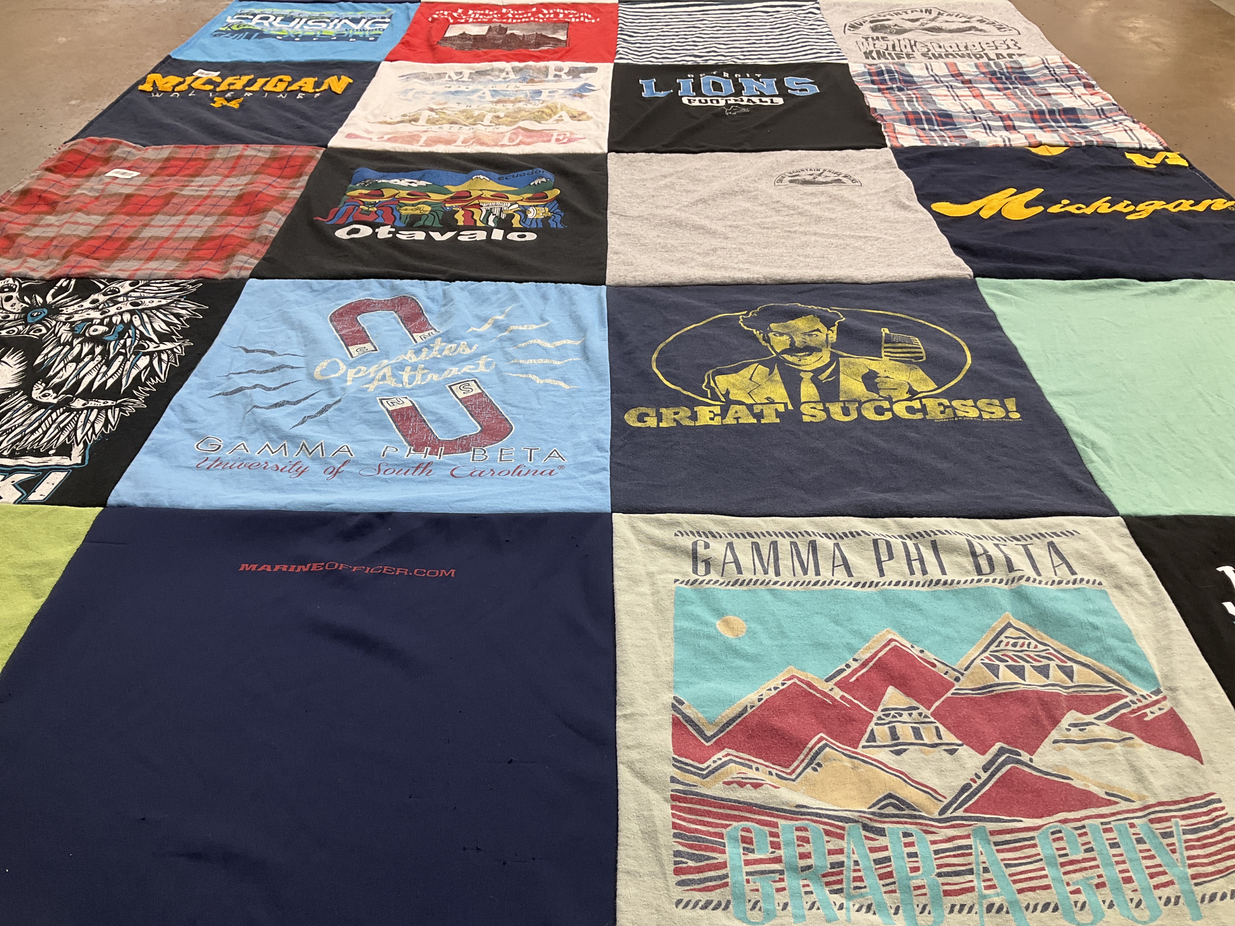 T-shirt quilt featuring lions football by Anna from SC