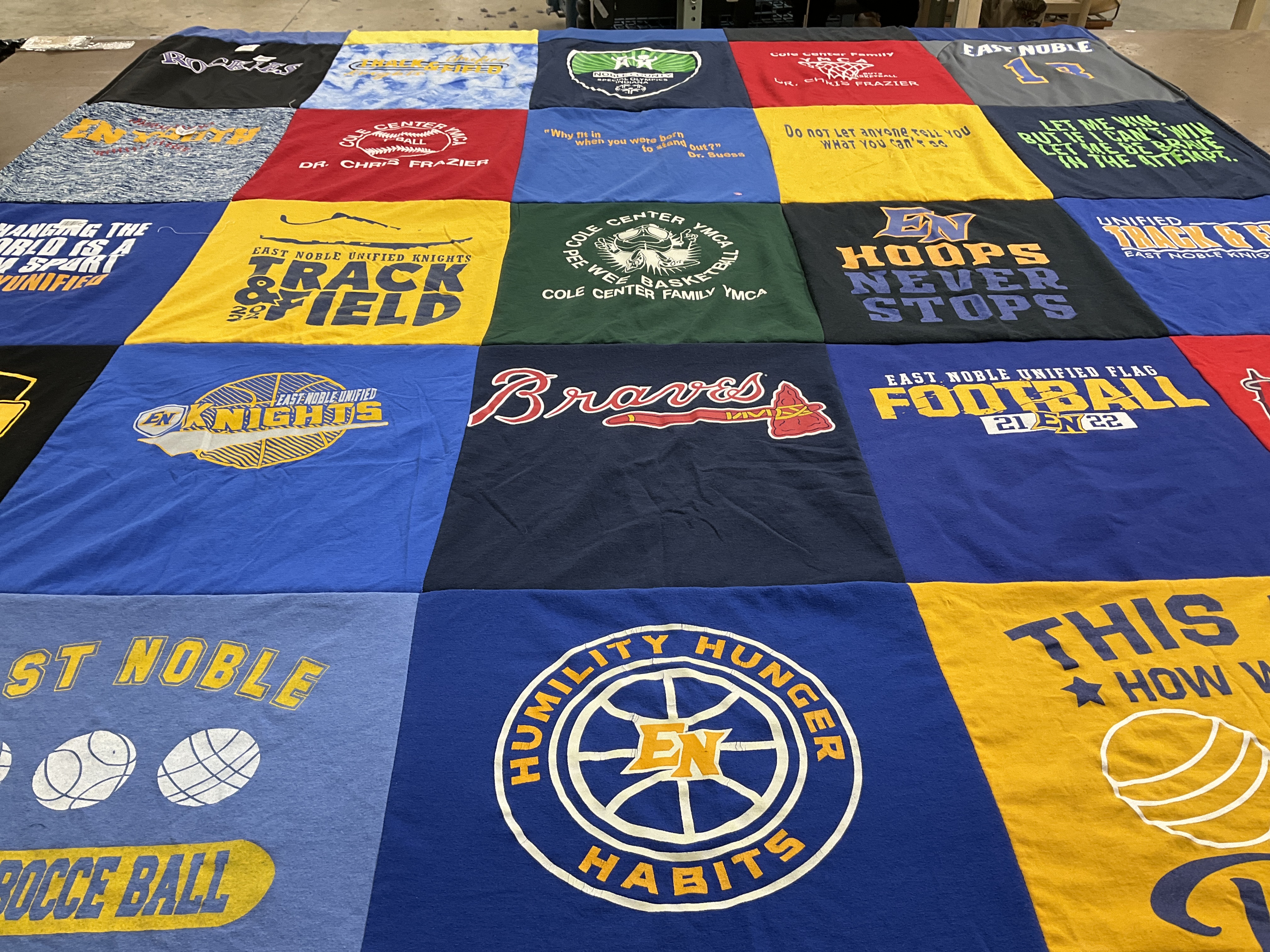 T-shirt quilt featuring east noble united knights by Sasha from IN