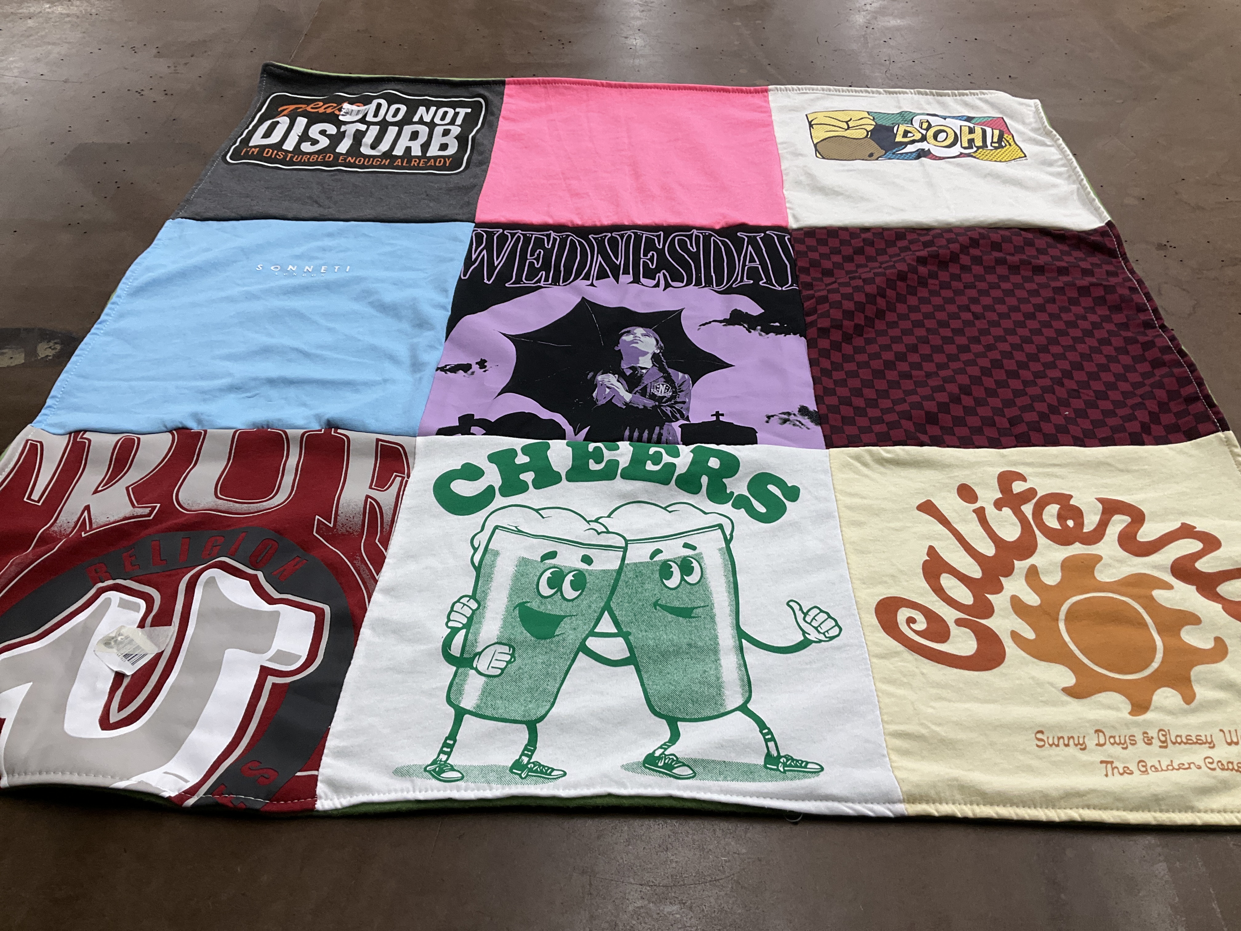 T-shirt quilt from university of california by Jill from NH