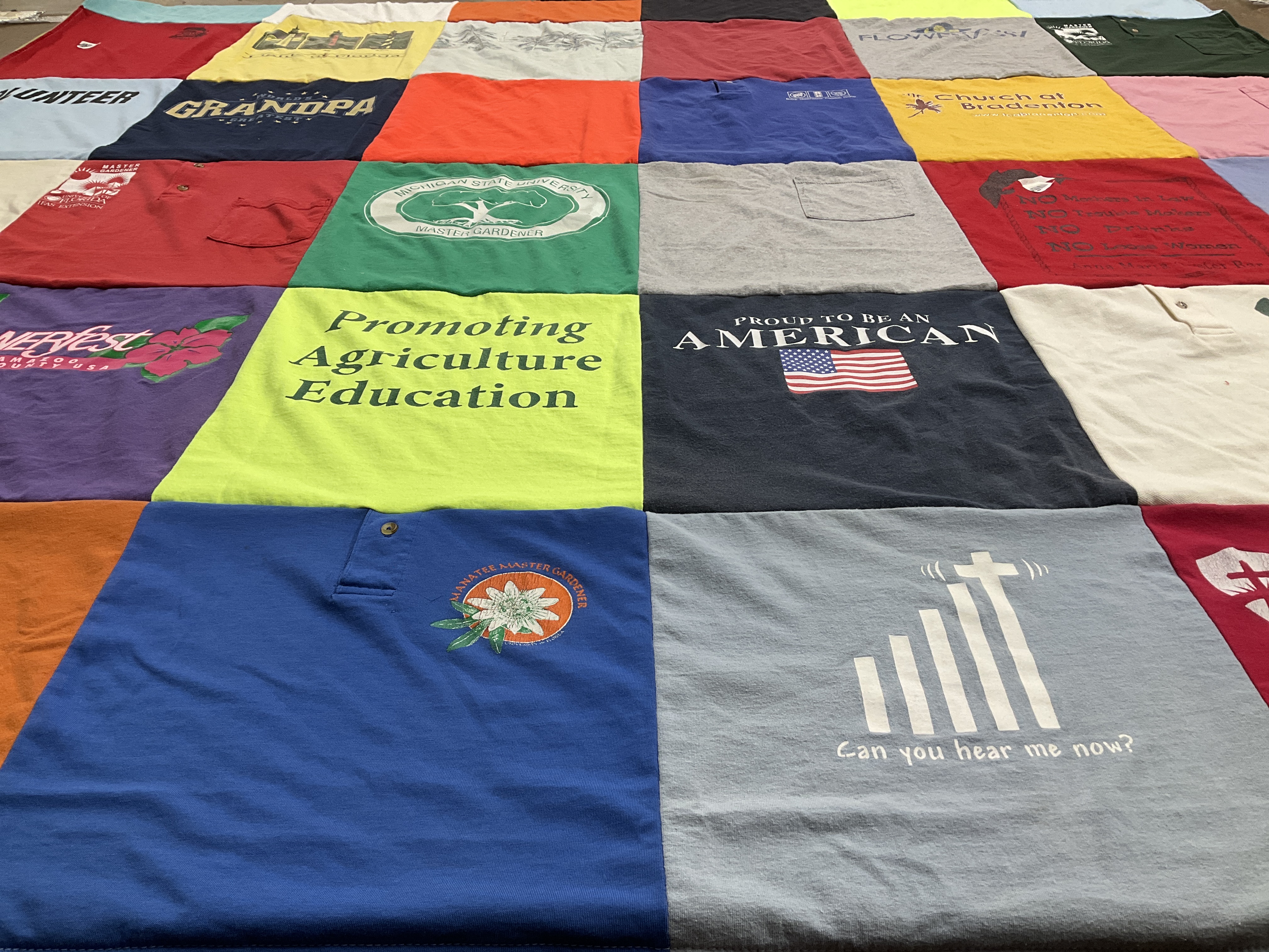 T-shirt quilt from michigan state university by Stacy from FL