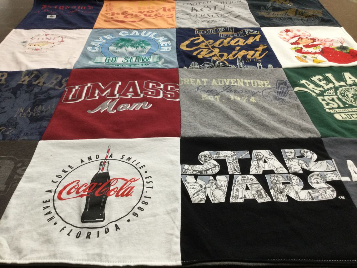 T-shirt quilt from umass amherst college by Cari from MA