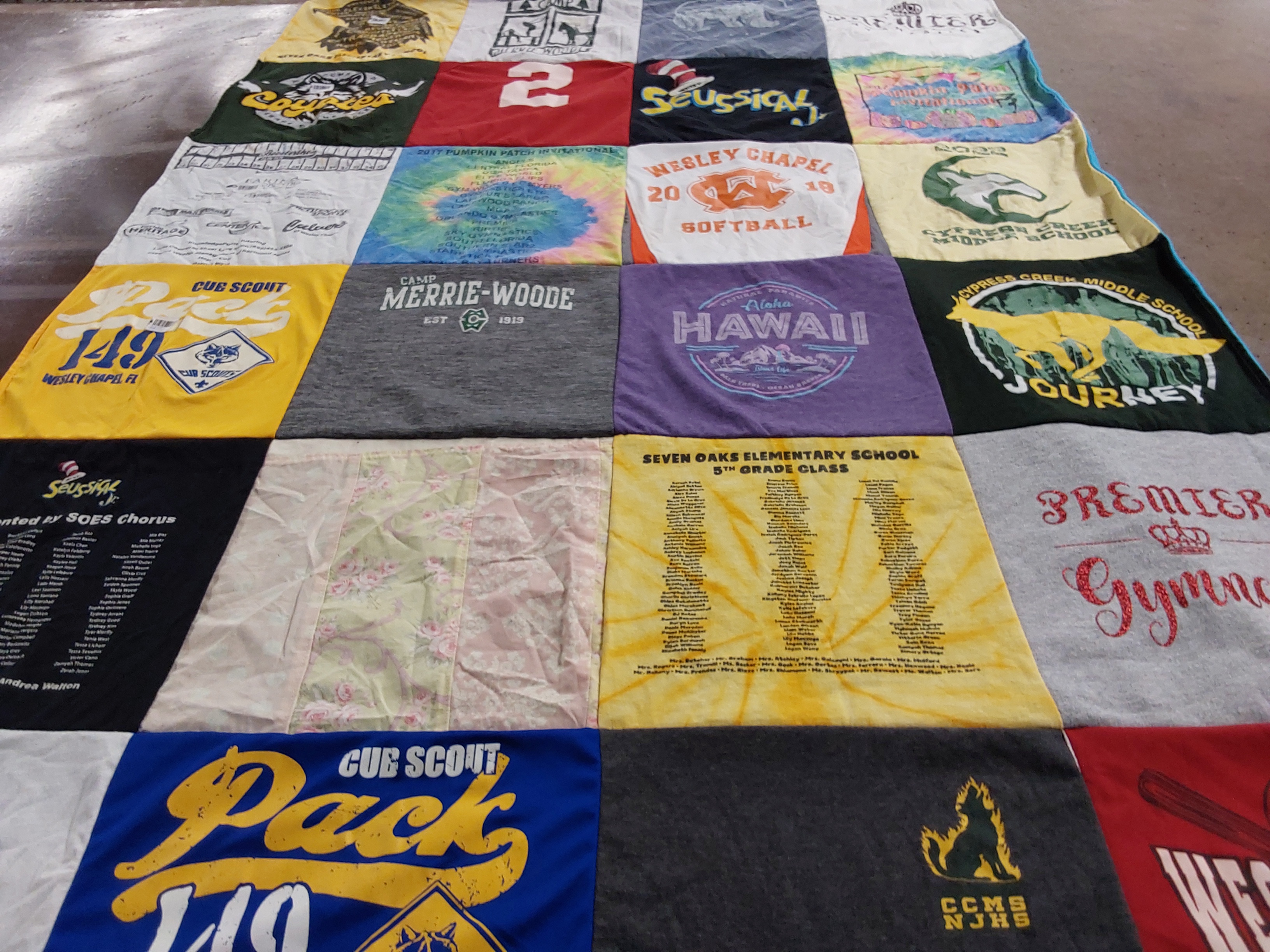 T-shirt quilt featuring wesley chapel softball by Lisa from FL