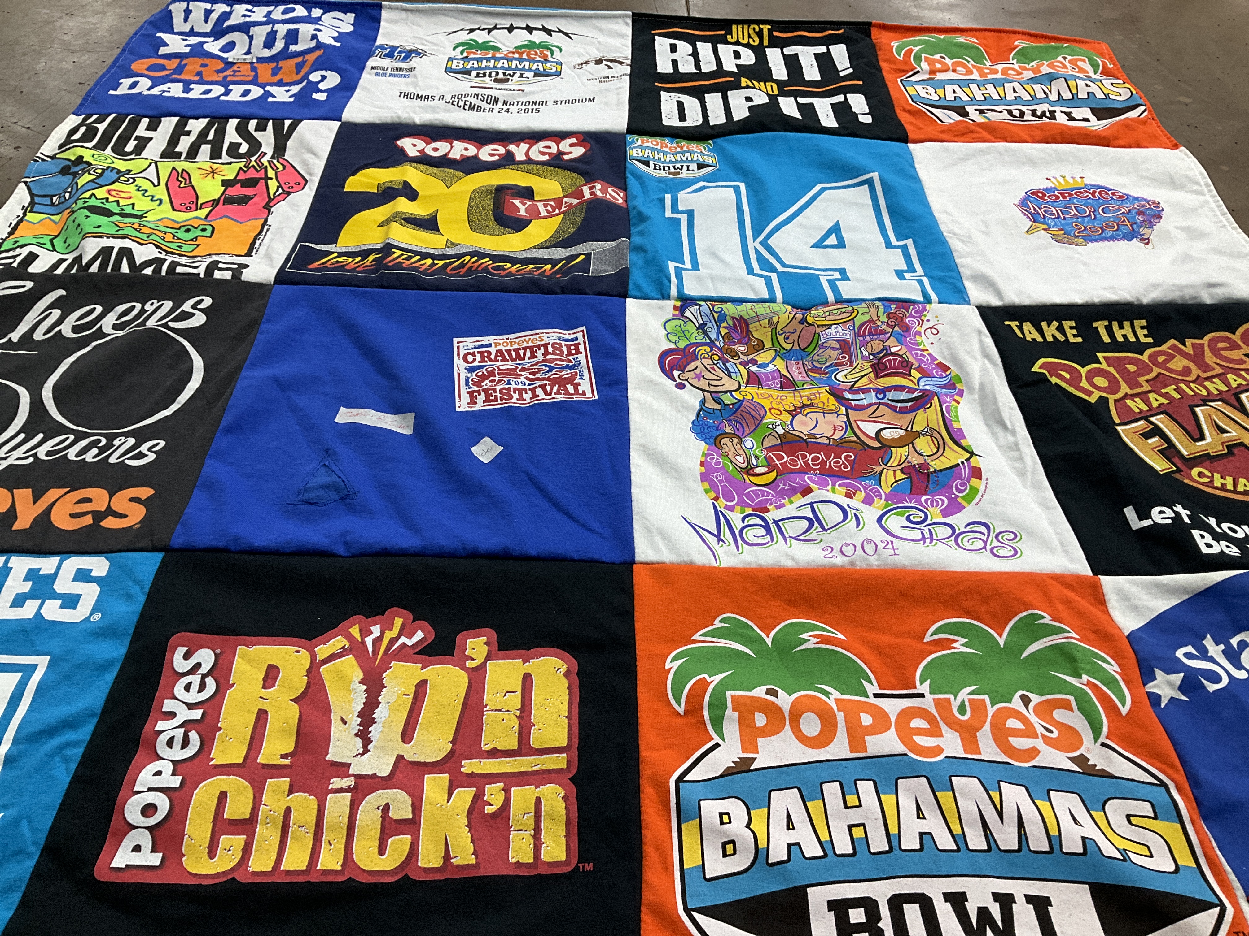 T-shirt quilt with food, festivals themes by Dahn from MD