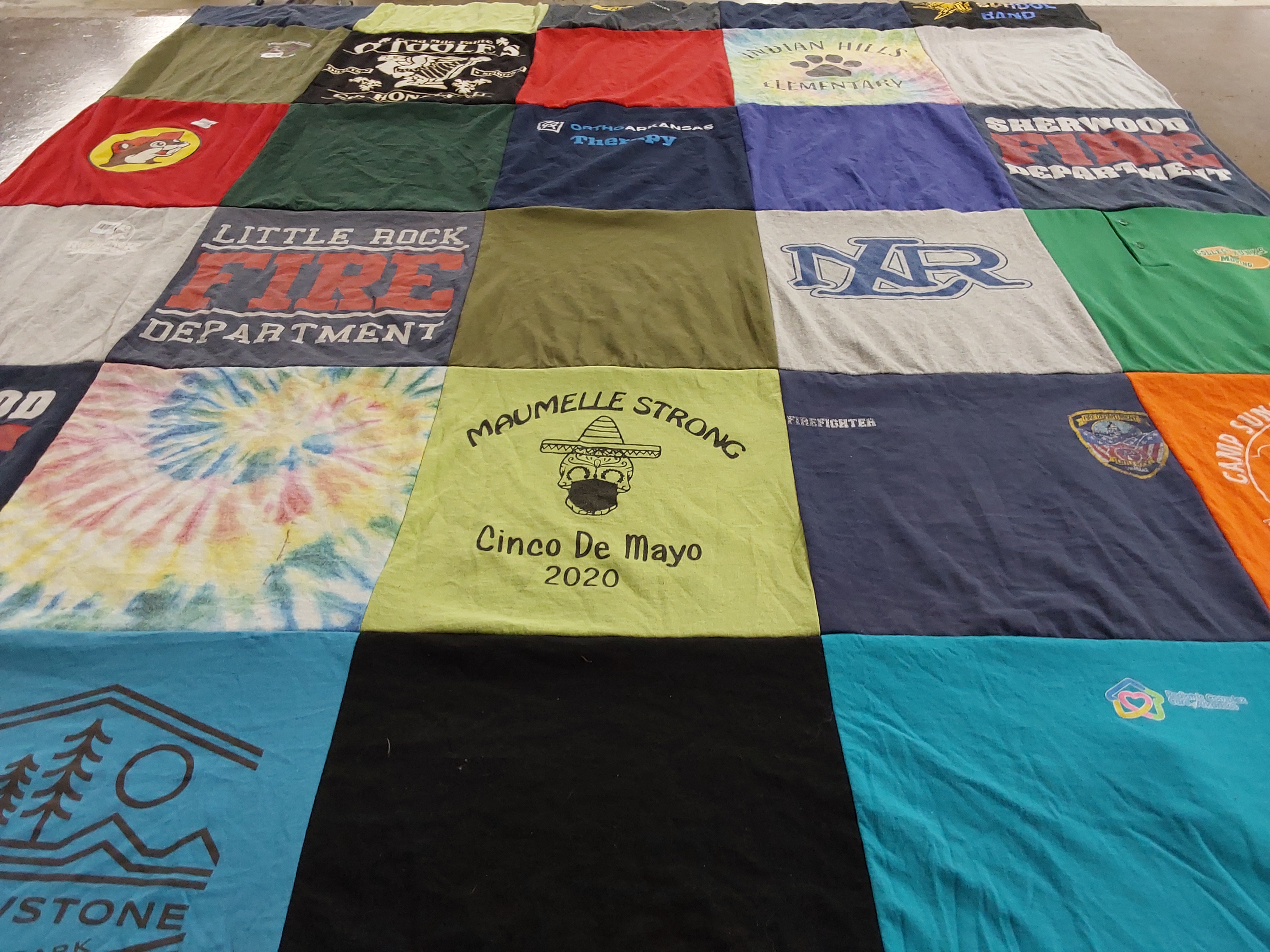 T-shirt quilt from university of arkansas for medical sciences by Candace from AR
