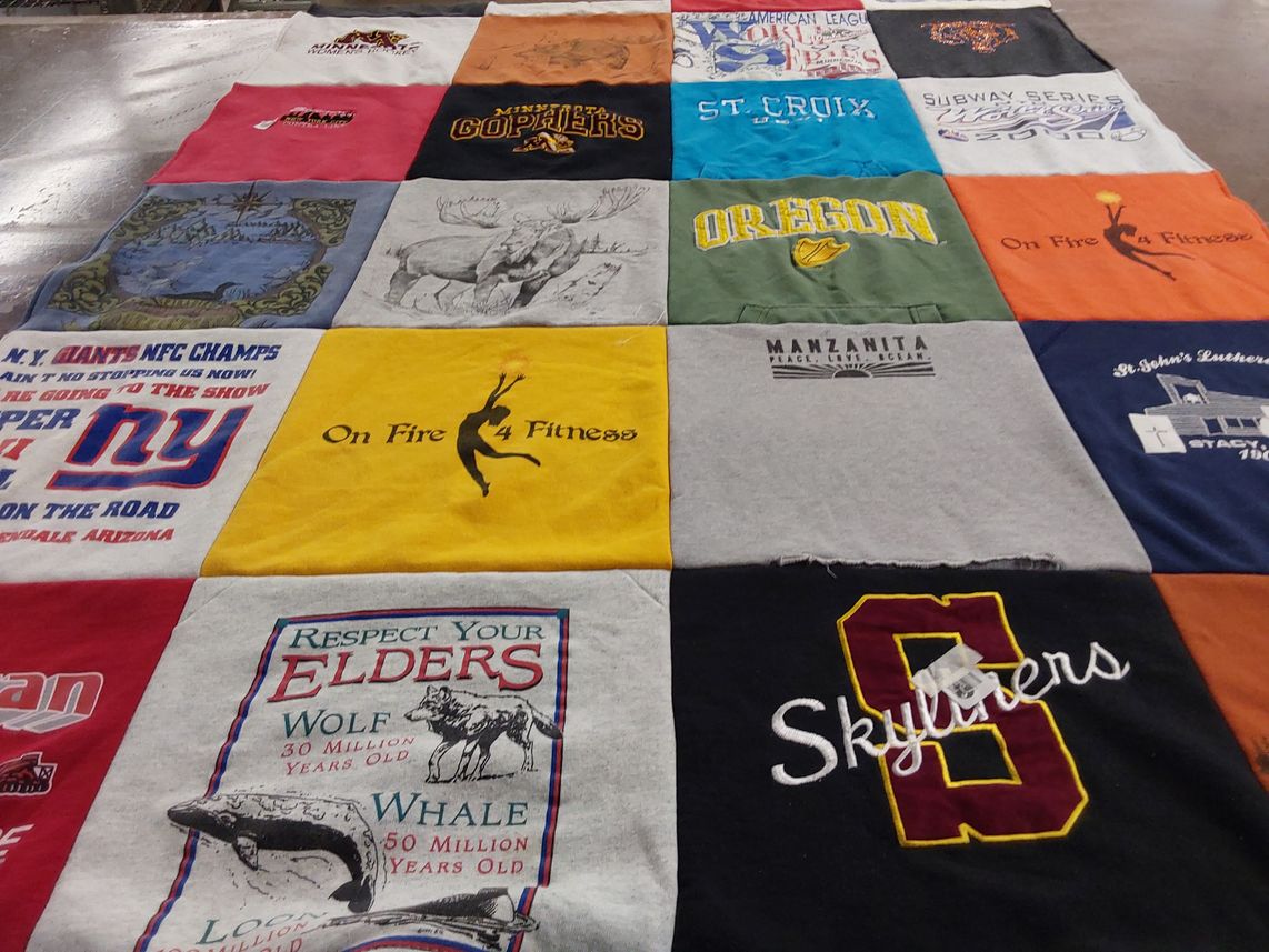 T-shirt quilt featuring new york giants by Myla from NJ
