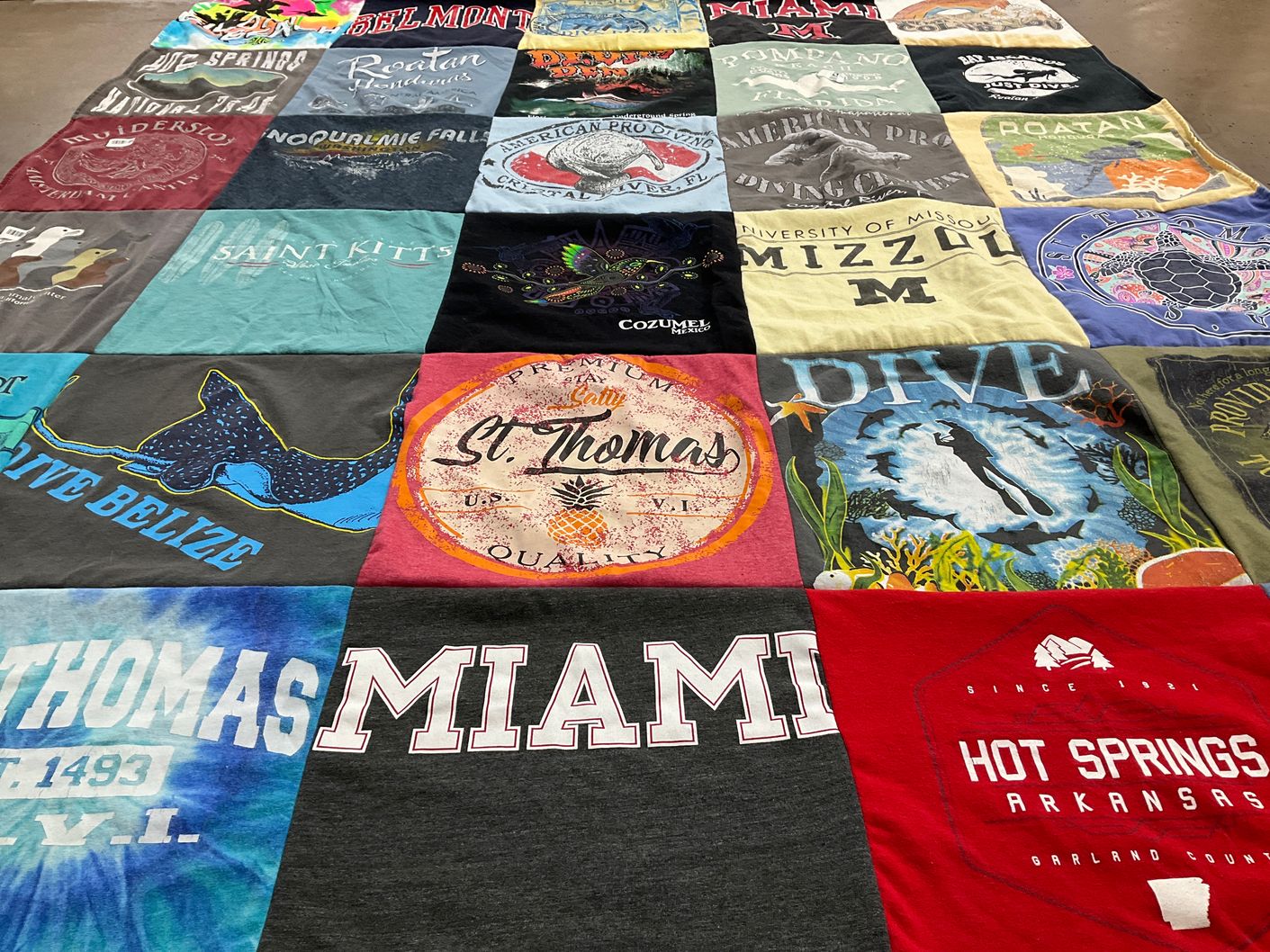 T-shirt quilt from university of missouri by Lesley from TX
