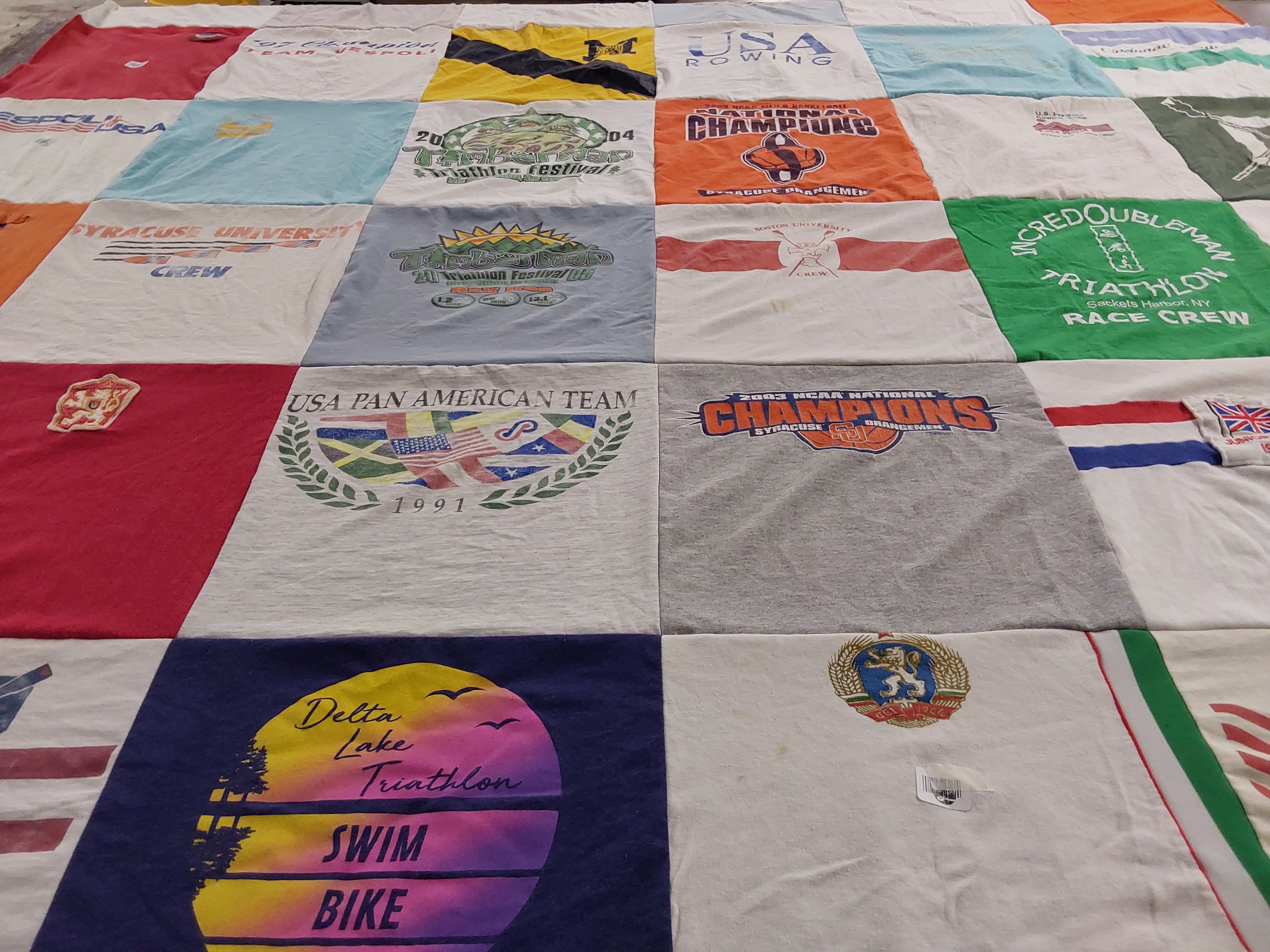 T-shirt quilt featuring usa rowing by Tricia from NY