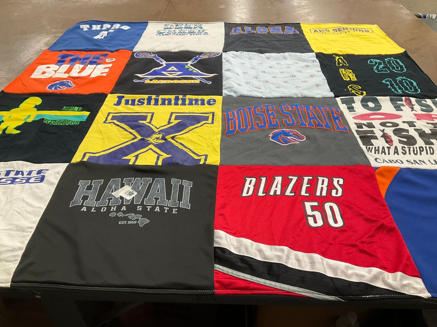 T-shirt quilt featuring blazers by Christy from OR