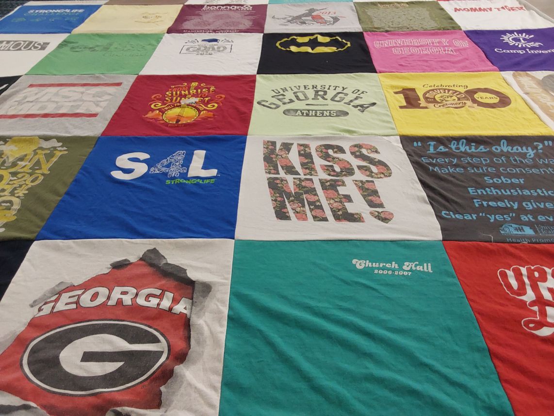 T-shirt quilt from university of georgia by Sheena from GA