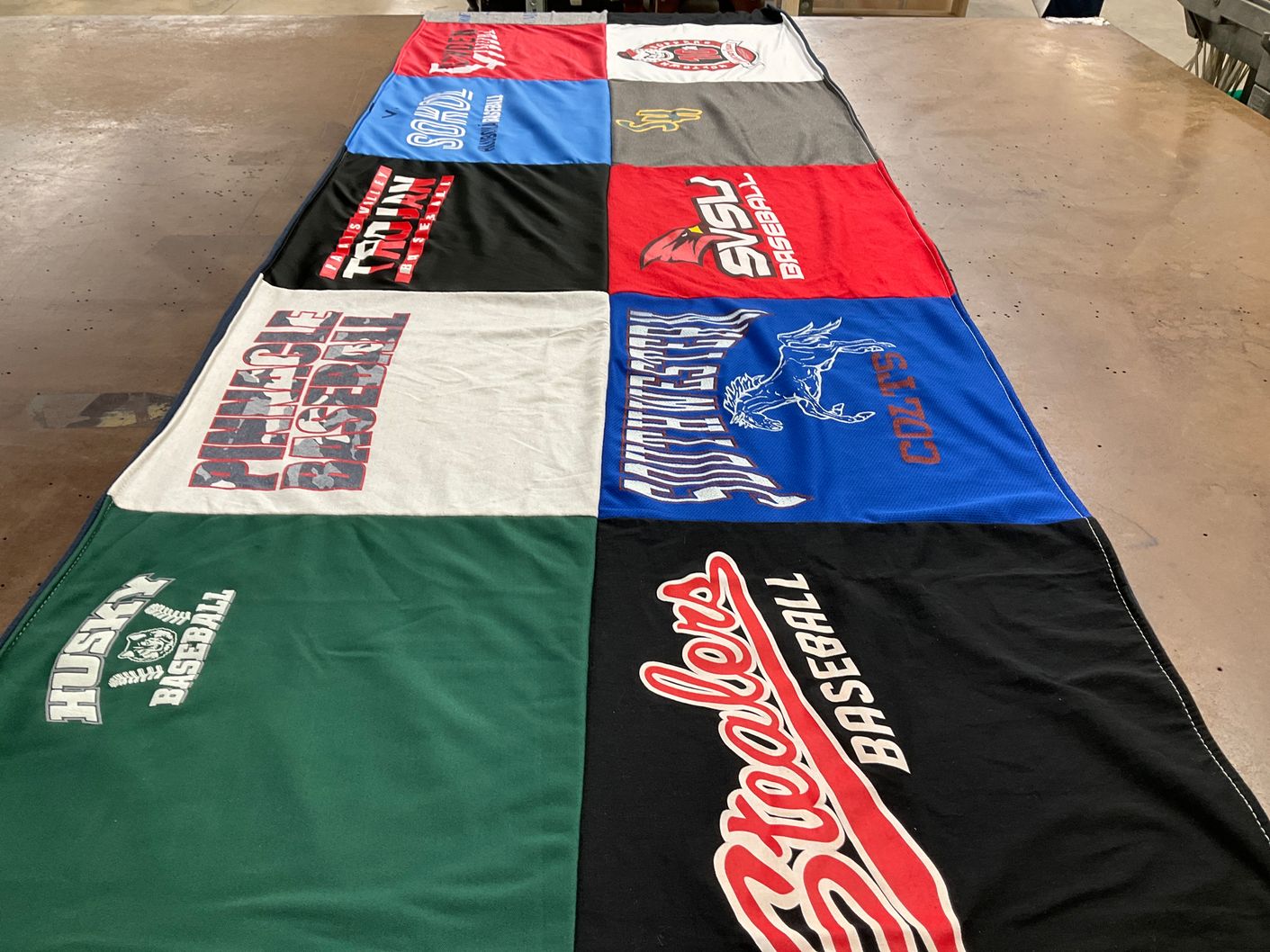 T-shirt quilt featuring huskies baseball, stealers baseball by TC from MI