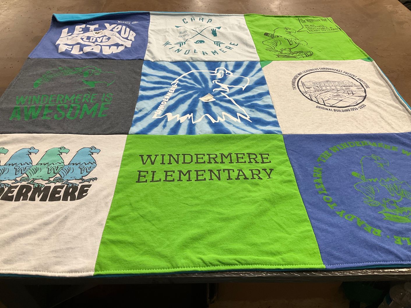 T-shirt quilt from windermere elementary by Molly from OH