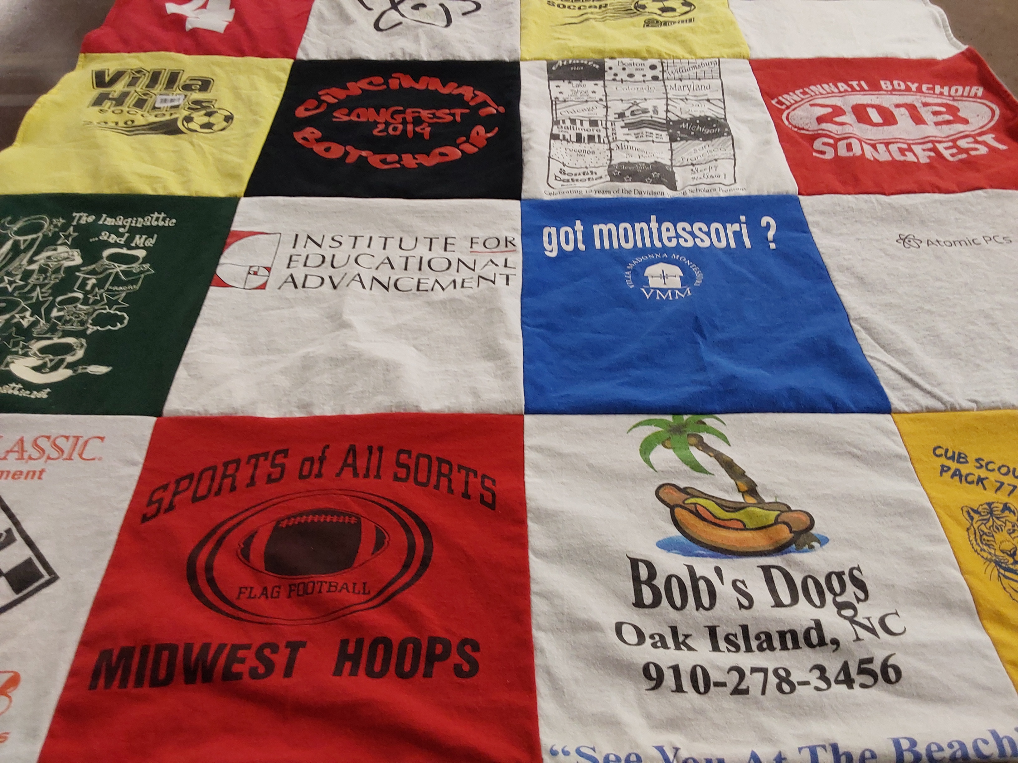 T-shirt quilt featuring cincinnati boychoir by Brooke from KY
