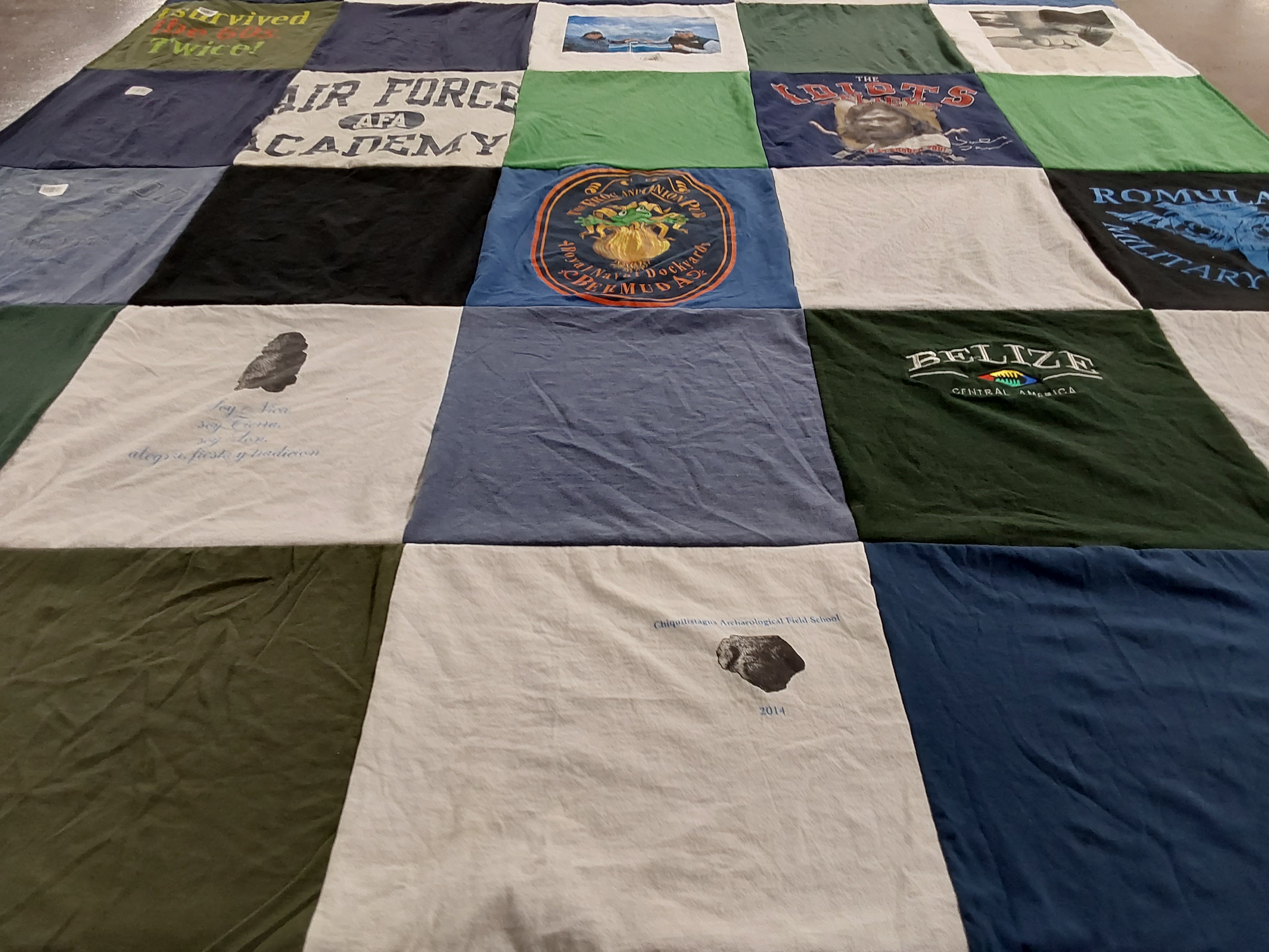 T-shirt quilt from air force academy by Siobhan from NH