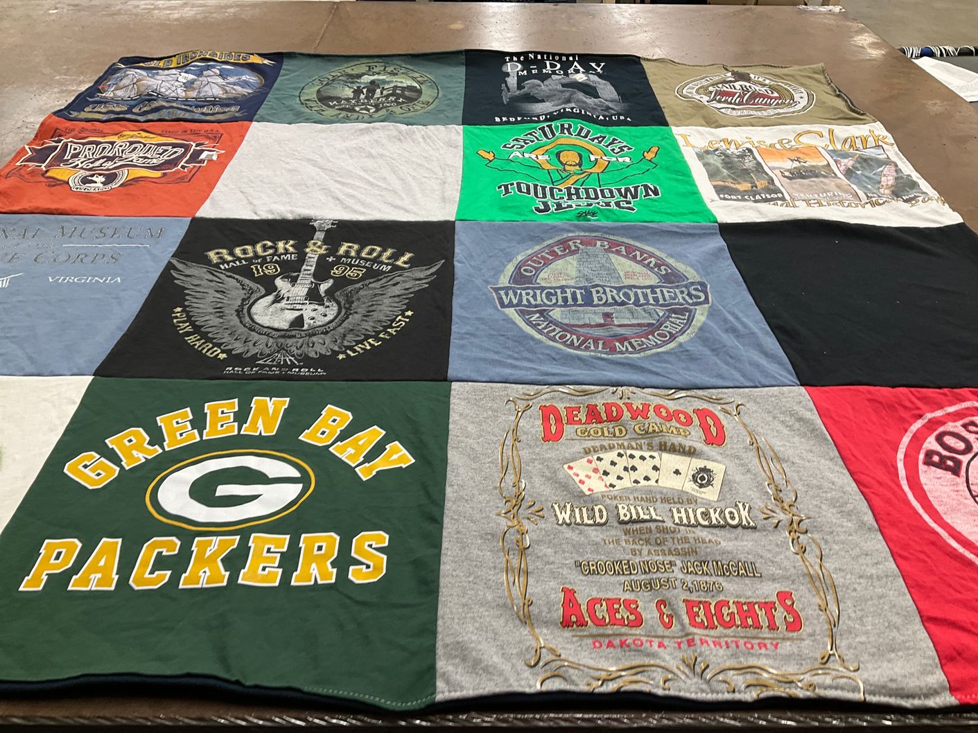 T-shirt quilt featuring green bay packers by Robert from CA