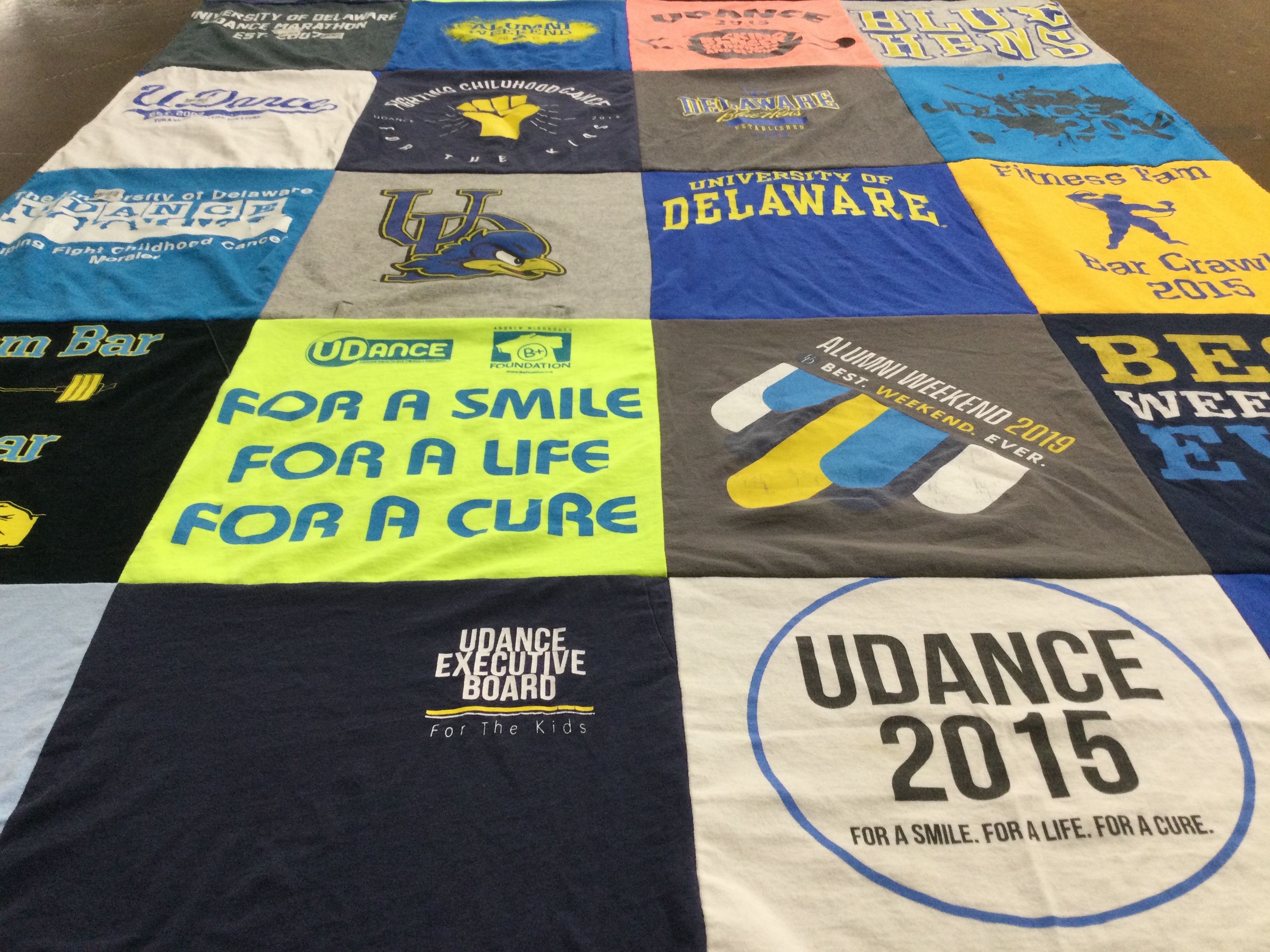 T-shirt quilt from university of delaware by Karen from DE