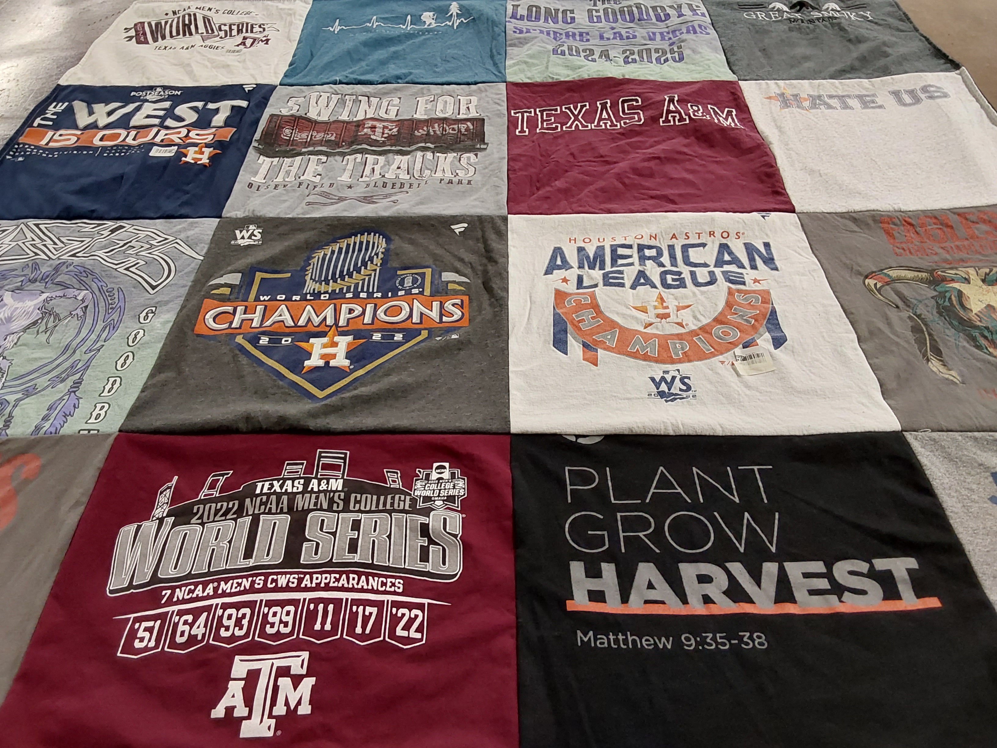 T-shirt quilt featuring houston astros by Gayle from TX