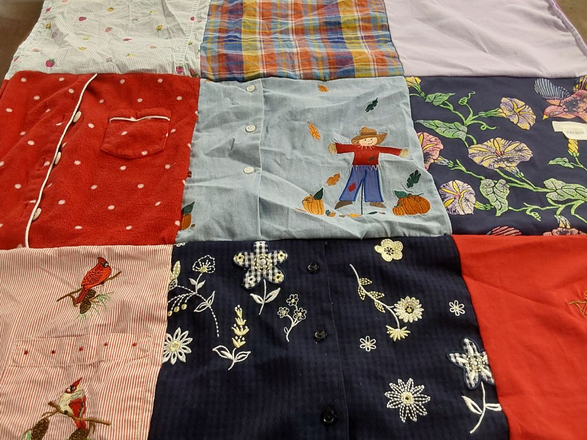 T-shirt quilt with sewing, crafts themes by Lauren from OH