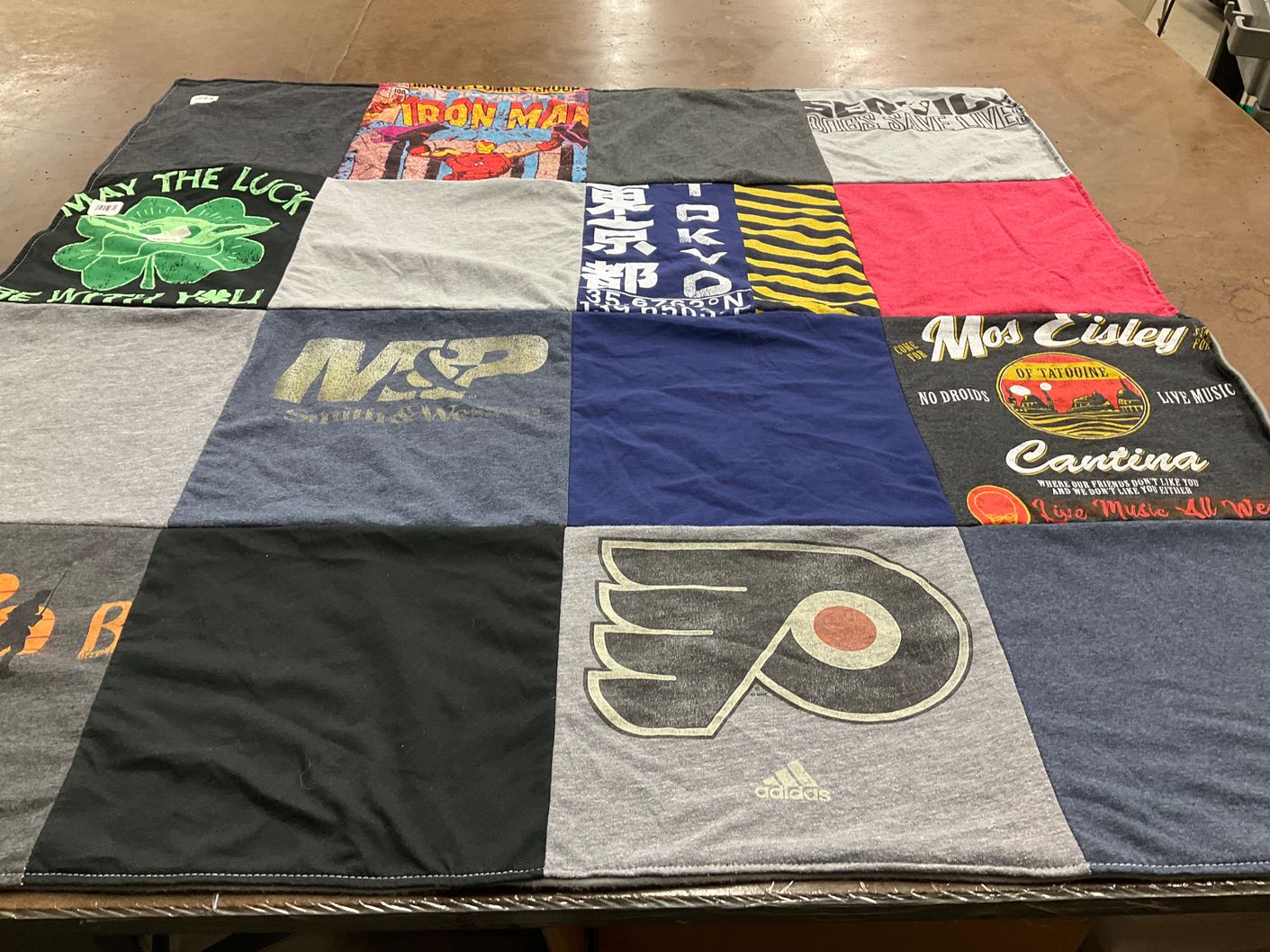 T-shirt quilt featuring philadelphia flyers by Shannon from MN
