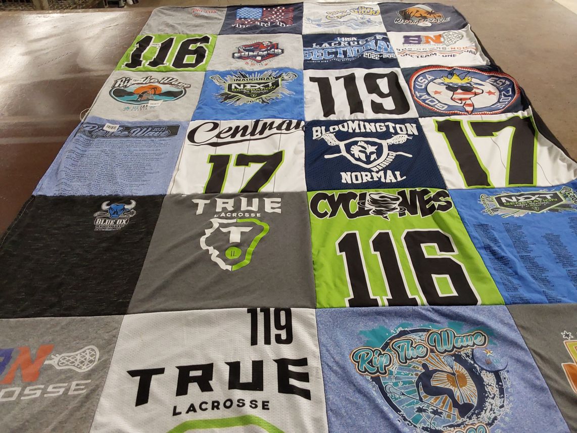 T-shirt quilt featuring cyclones by Sheryl from IL