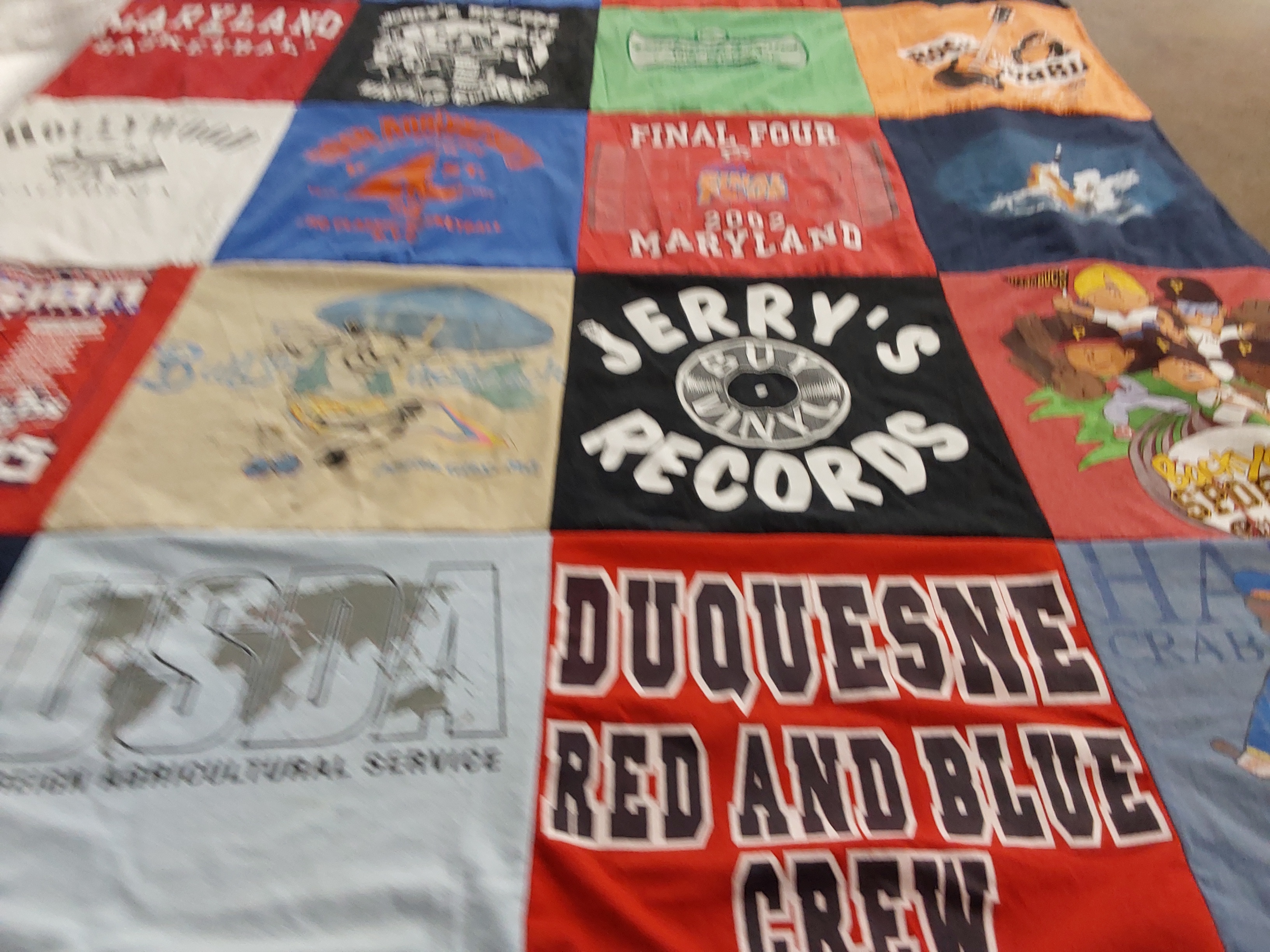 T-shirt quilt featuring maryland basketball by Jamie from DC