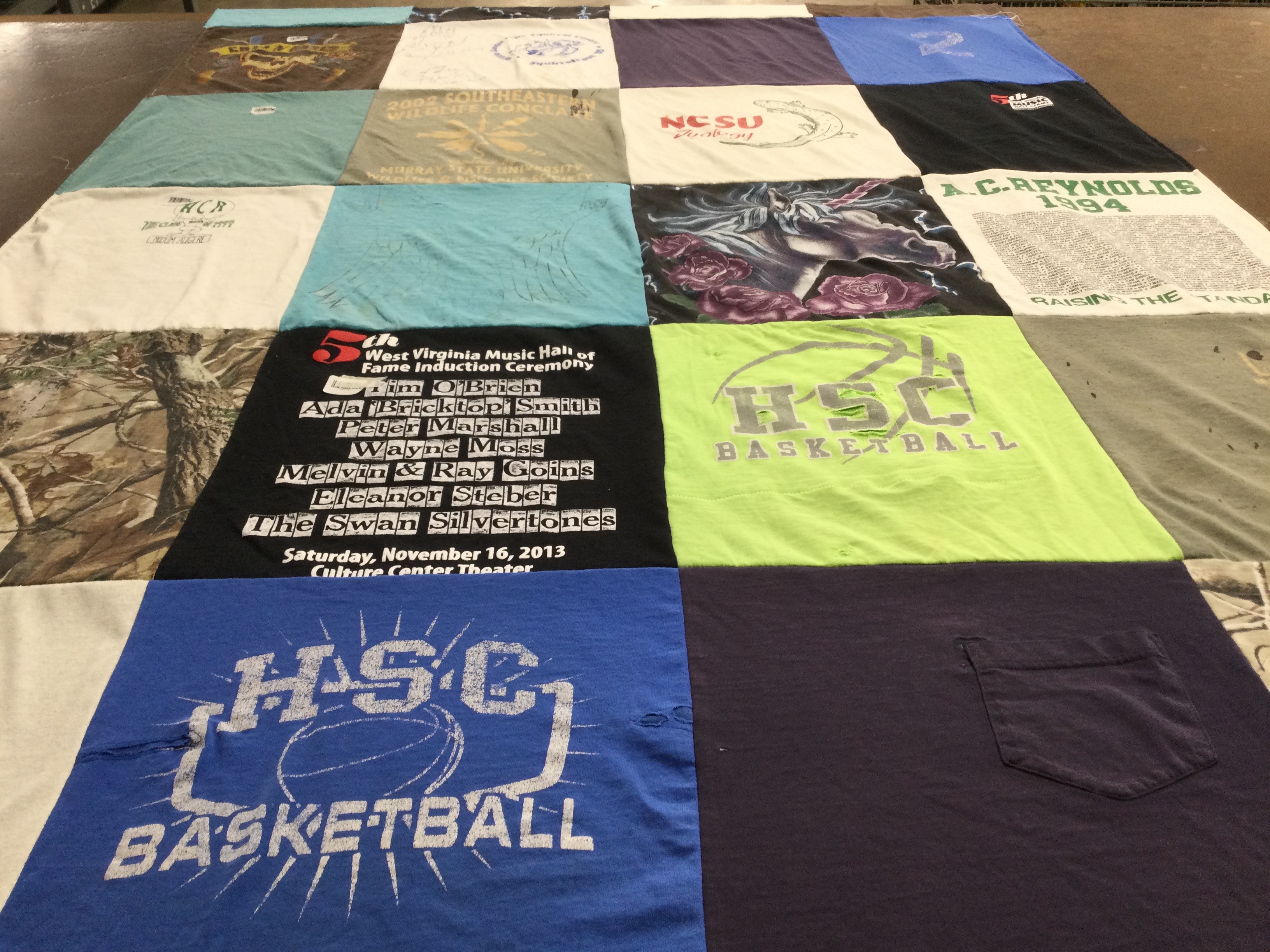 T-shirt quilt featuring hsc basketball by Karima from IL