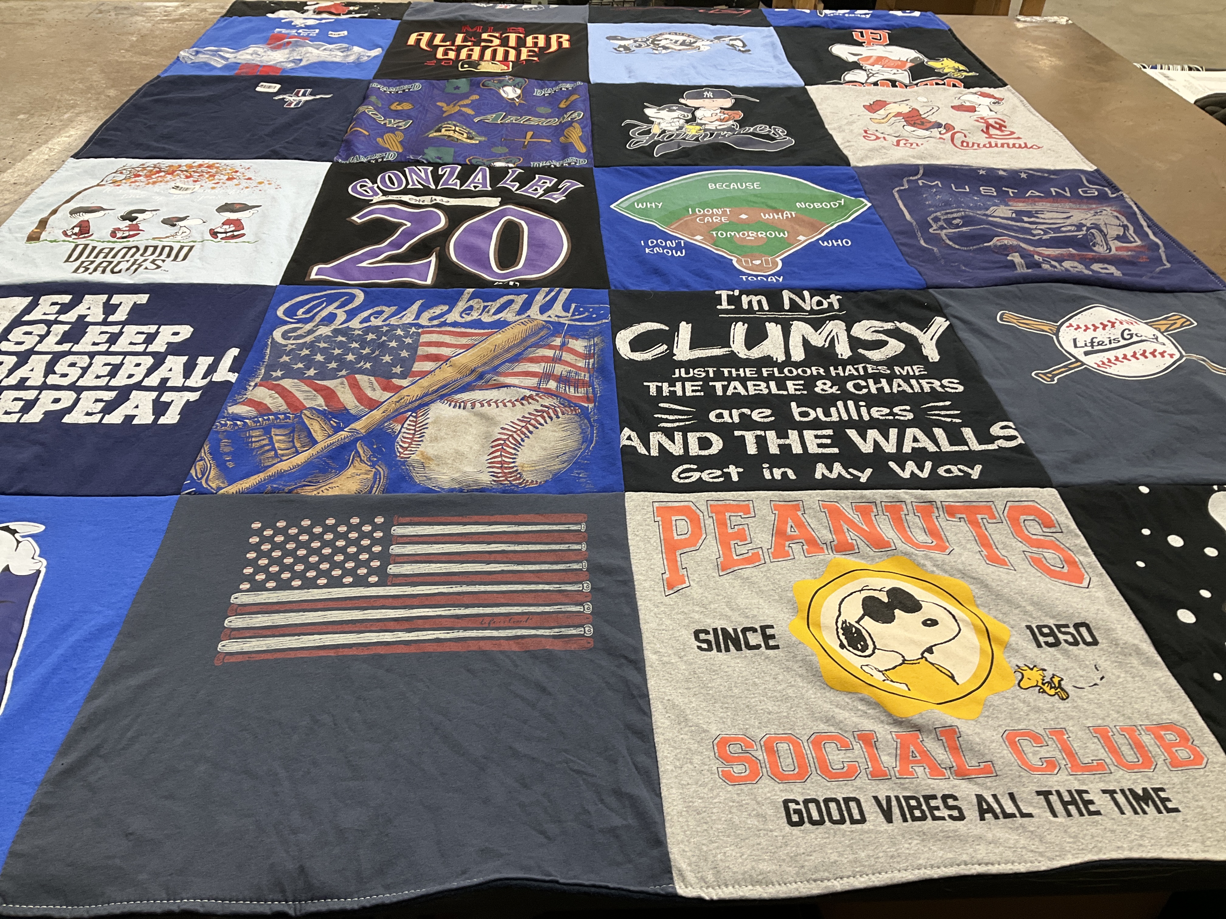 T-shirt quilt featuring st louis cardinals by JOANNE from AZ