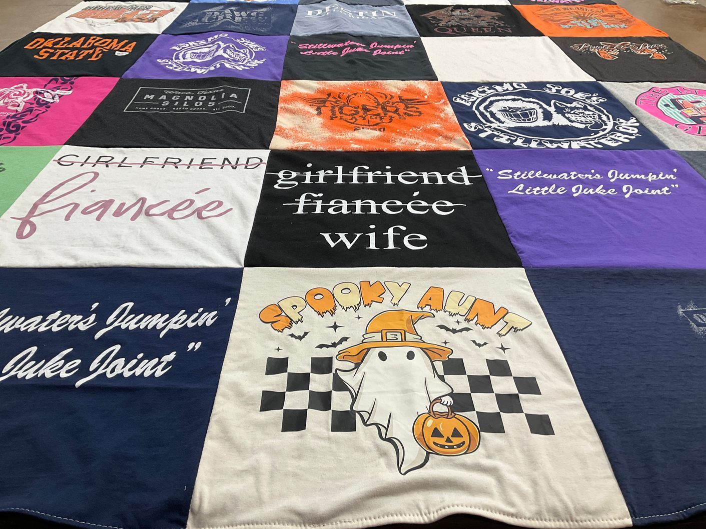 T-shirt quilt from oklahoma state university by Lindsey from TX