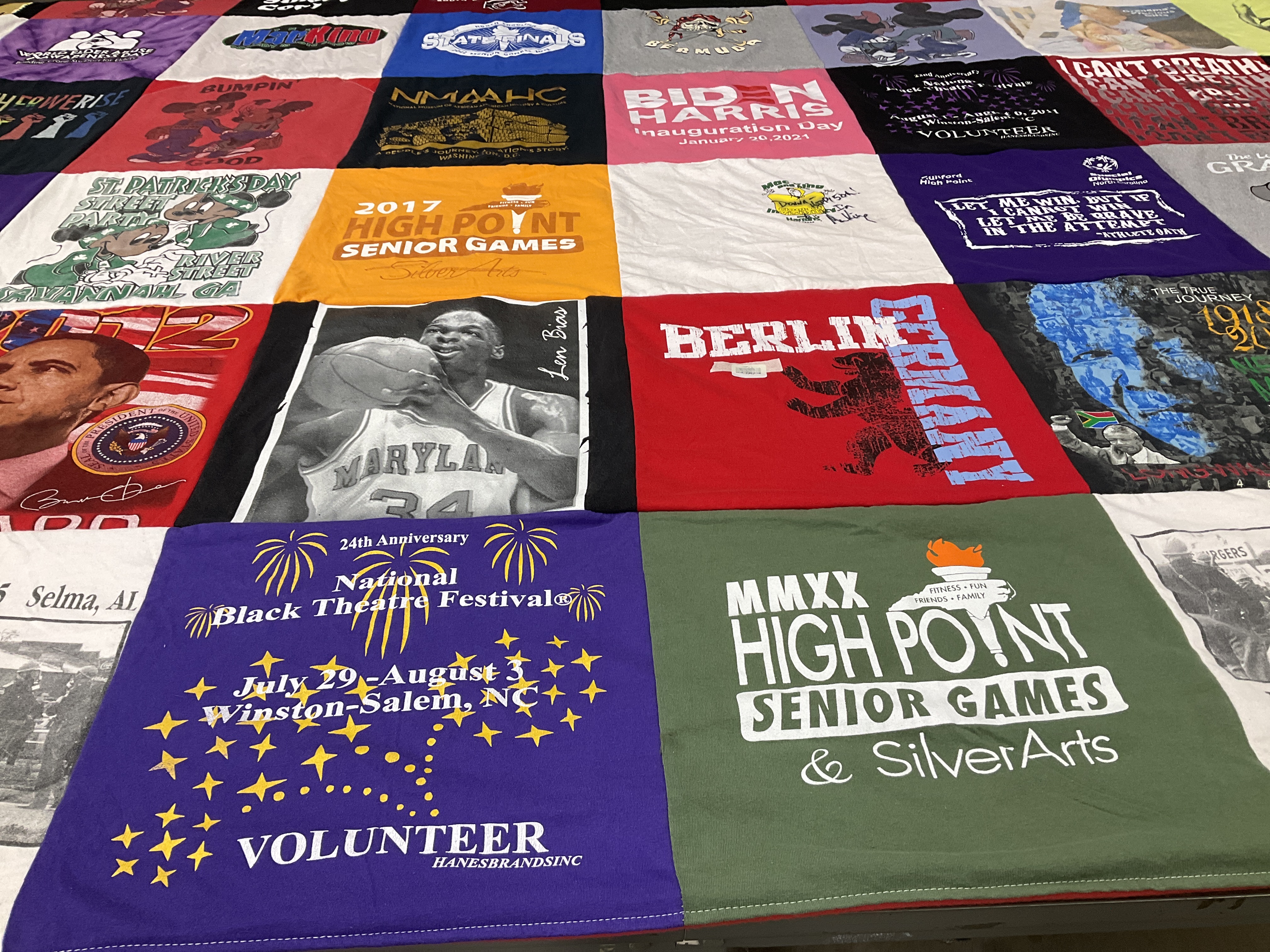 T-shirt quilt from university of maryland by Donna from NC